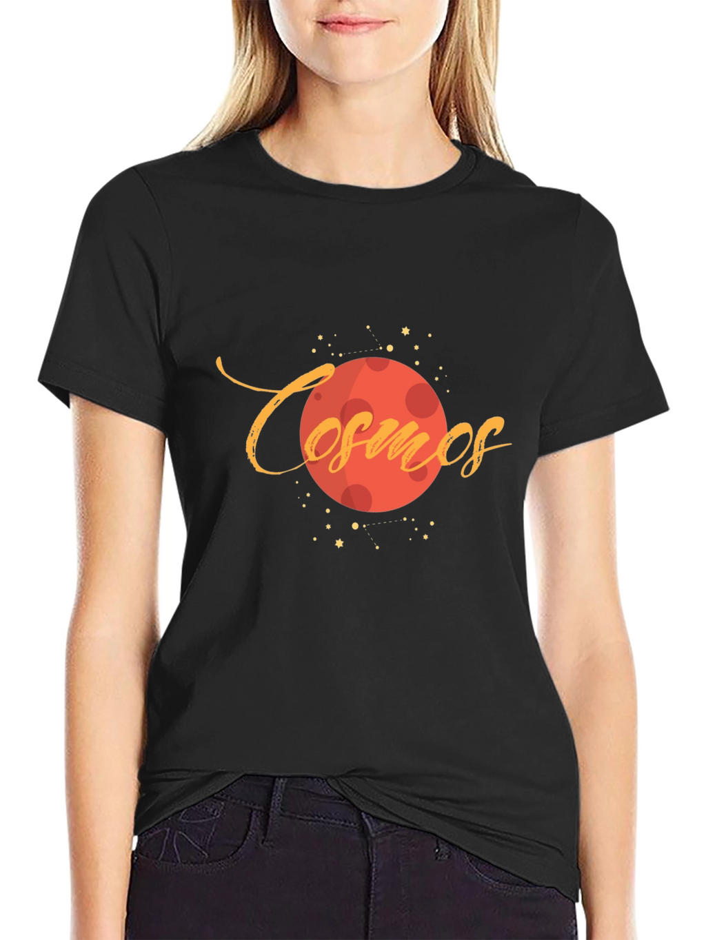 Cosmos Planet Graphic Black T-Shirt
