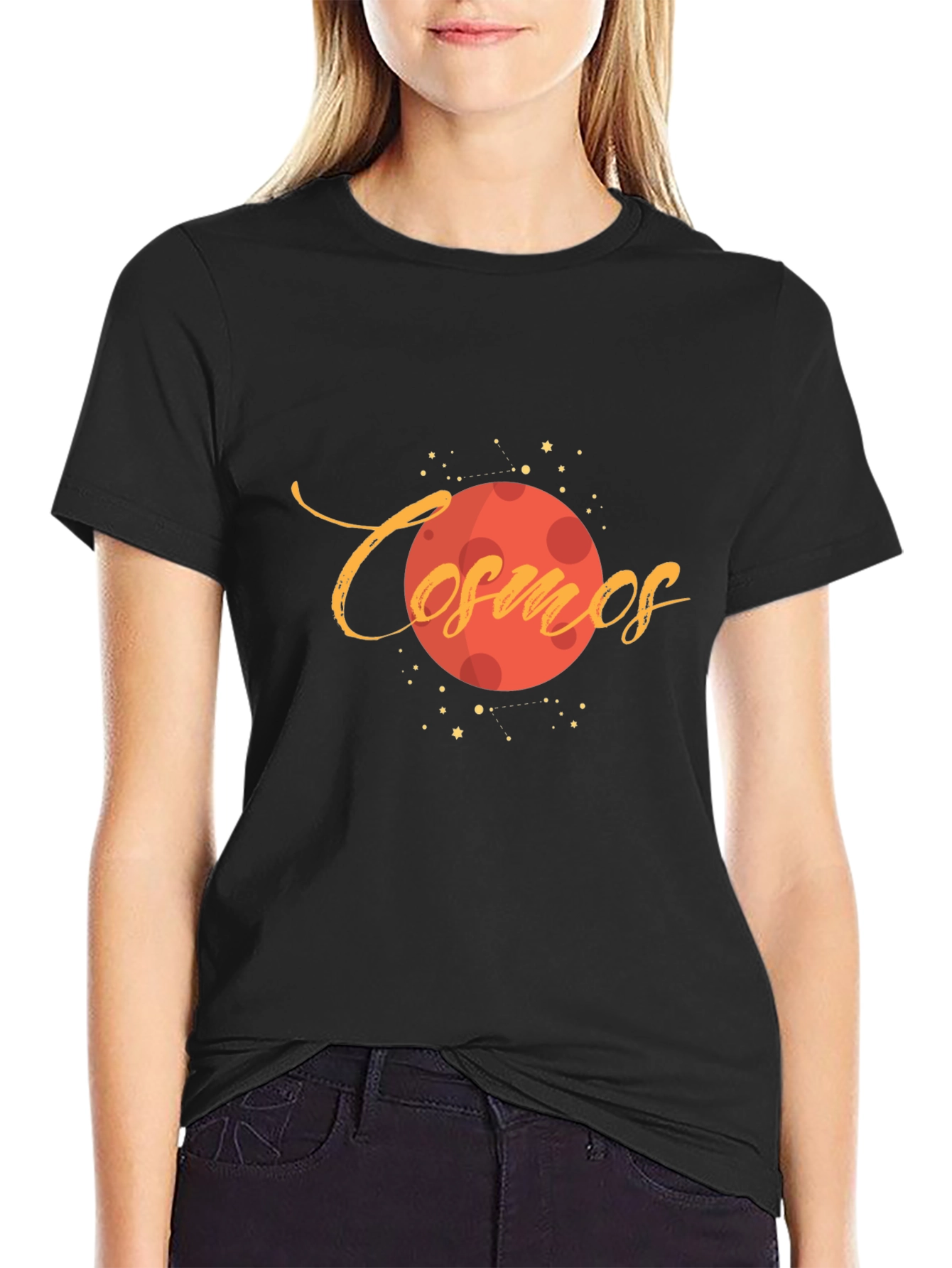 Cosmos Planet Graphic Black T-Shirt