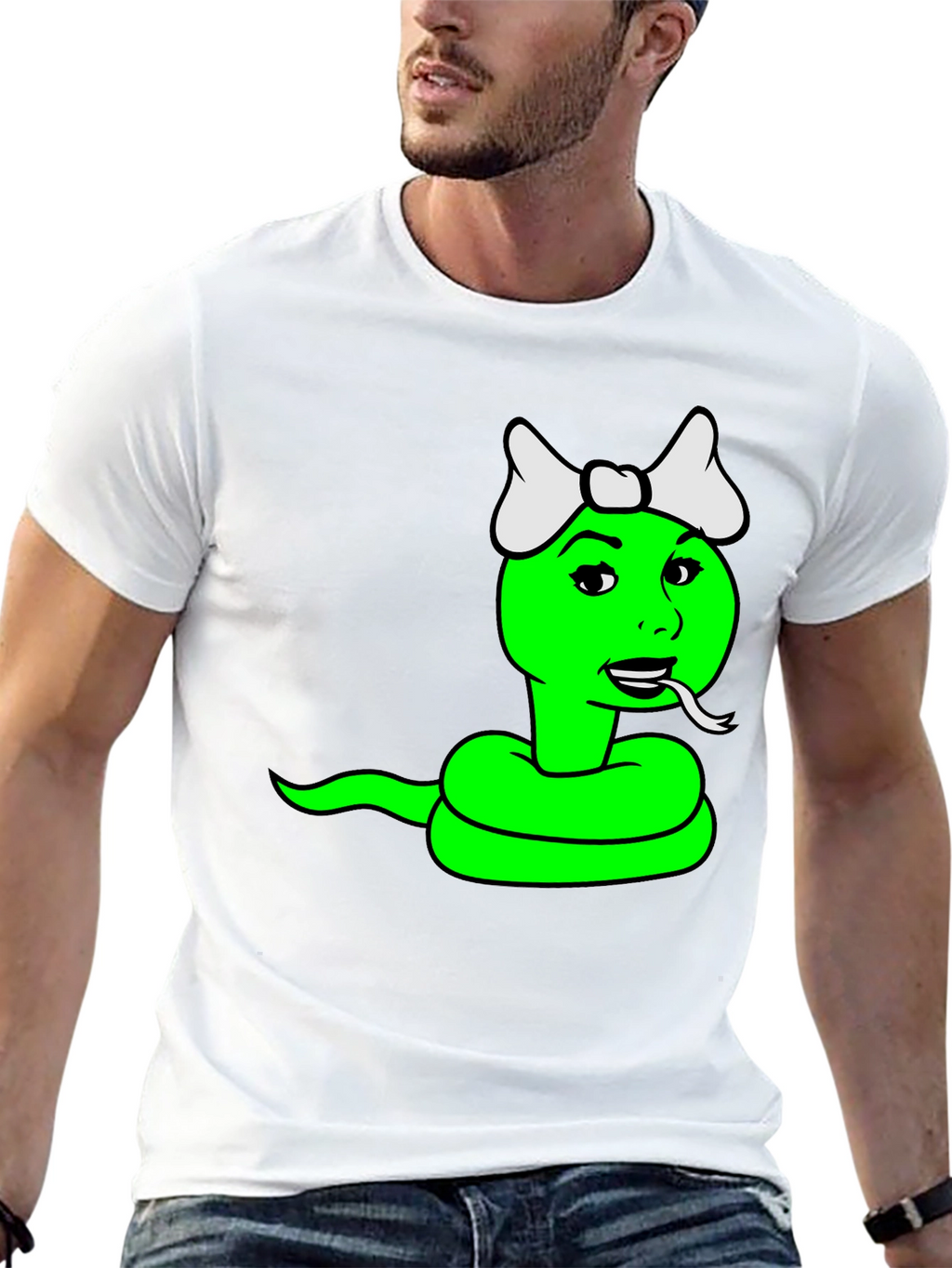 Cartoon Snake Graphic T-Shirt