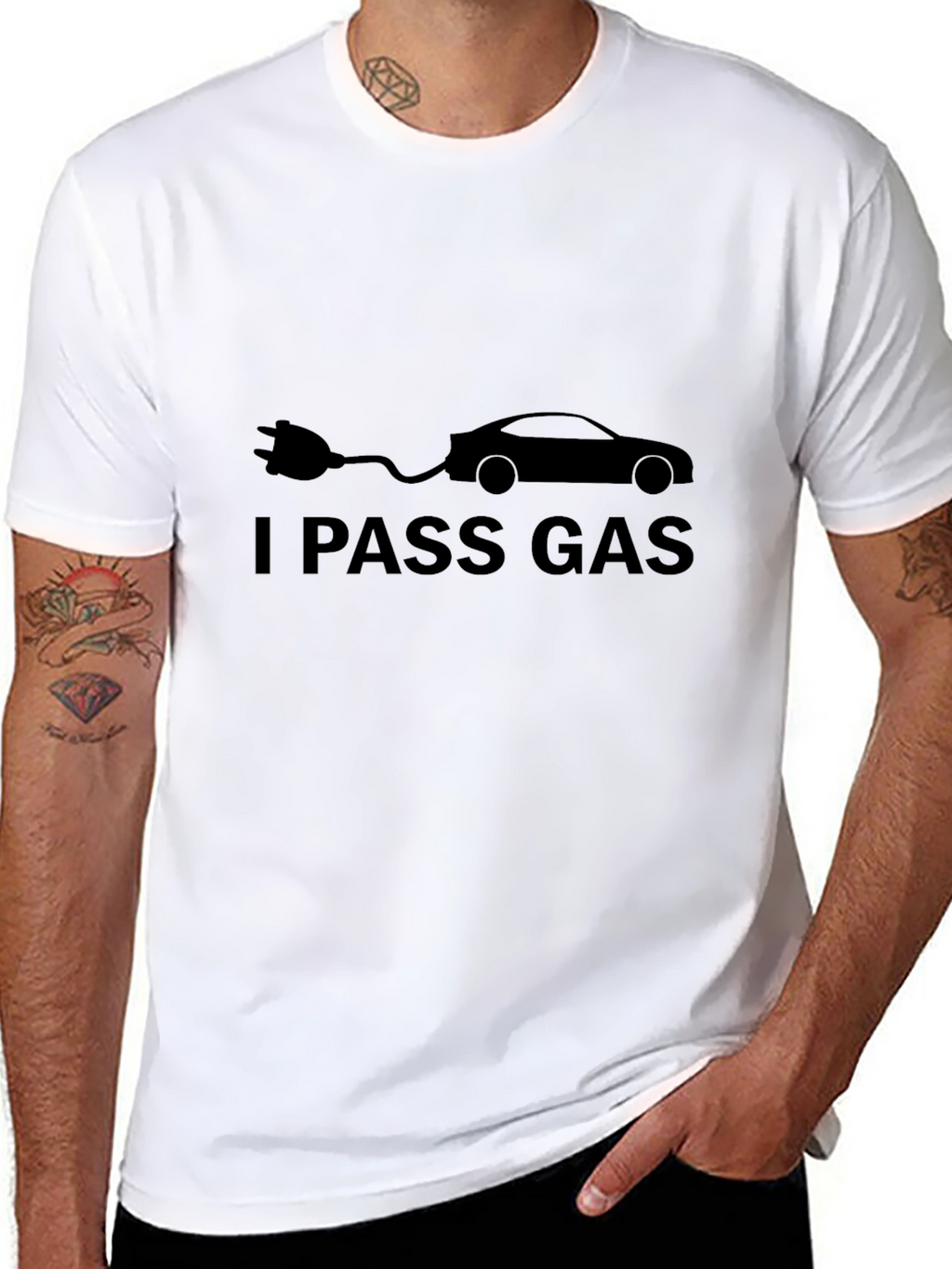 I Pass Gas Electric Car Humor T-Shirt