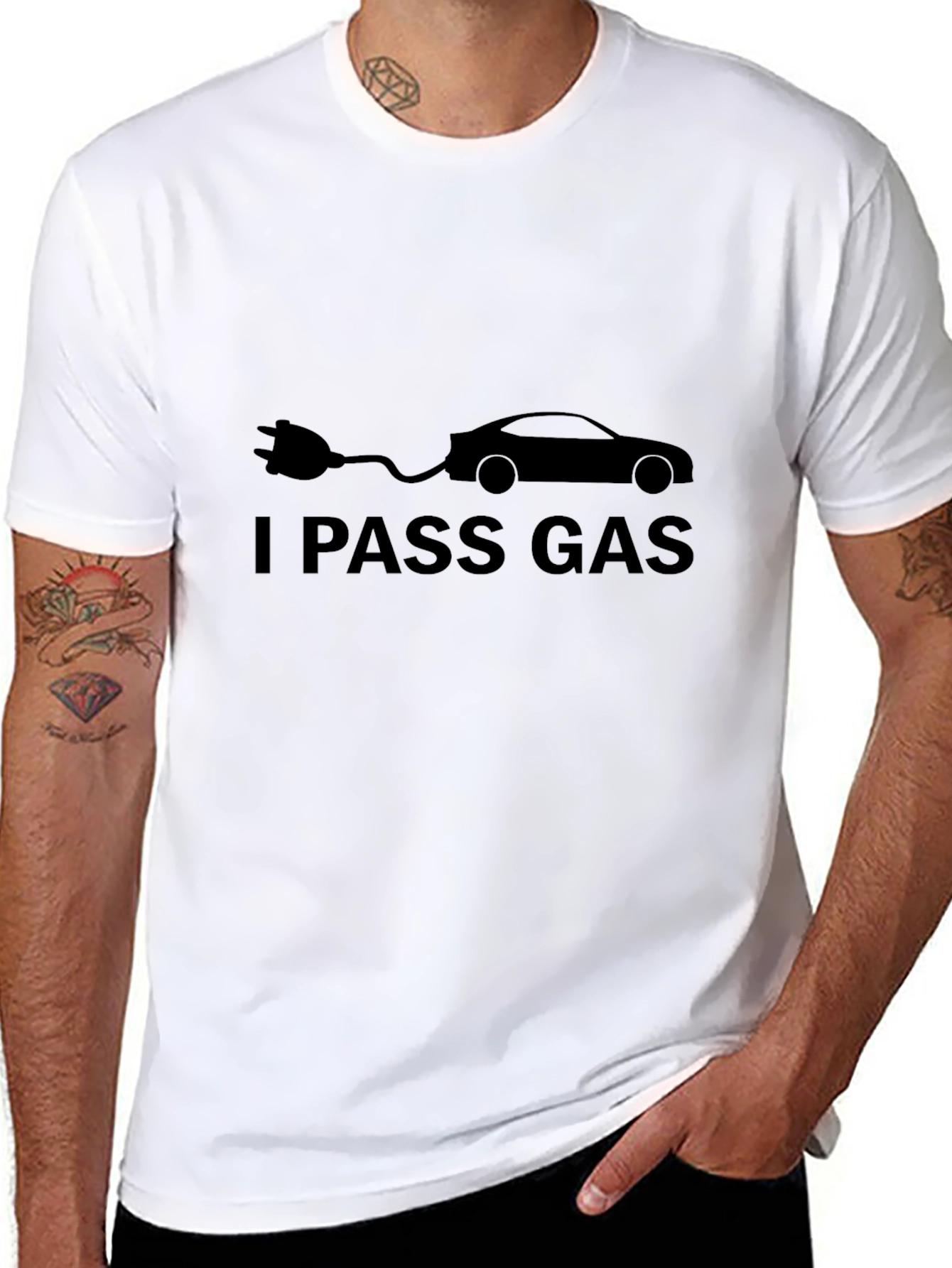 I Pass Gas Electric Car Humor T-Shirt