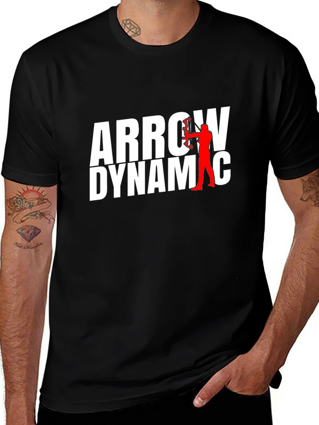 Arrow Dynamic Graphic T-Shirt - Black