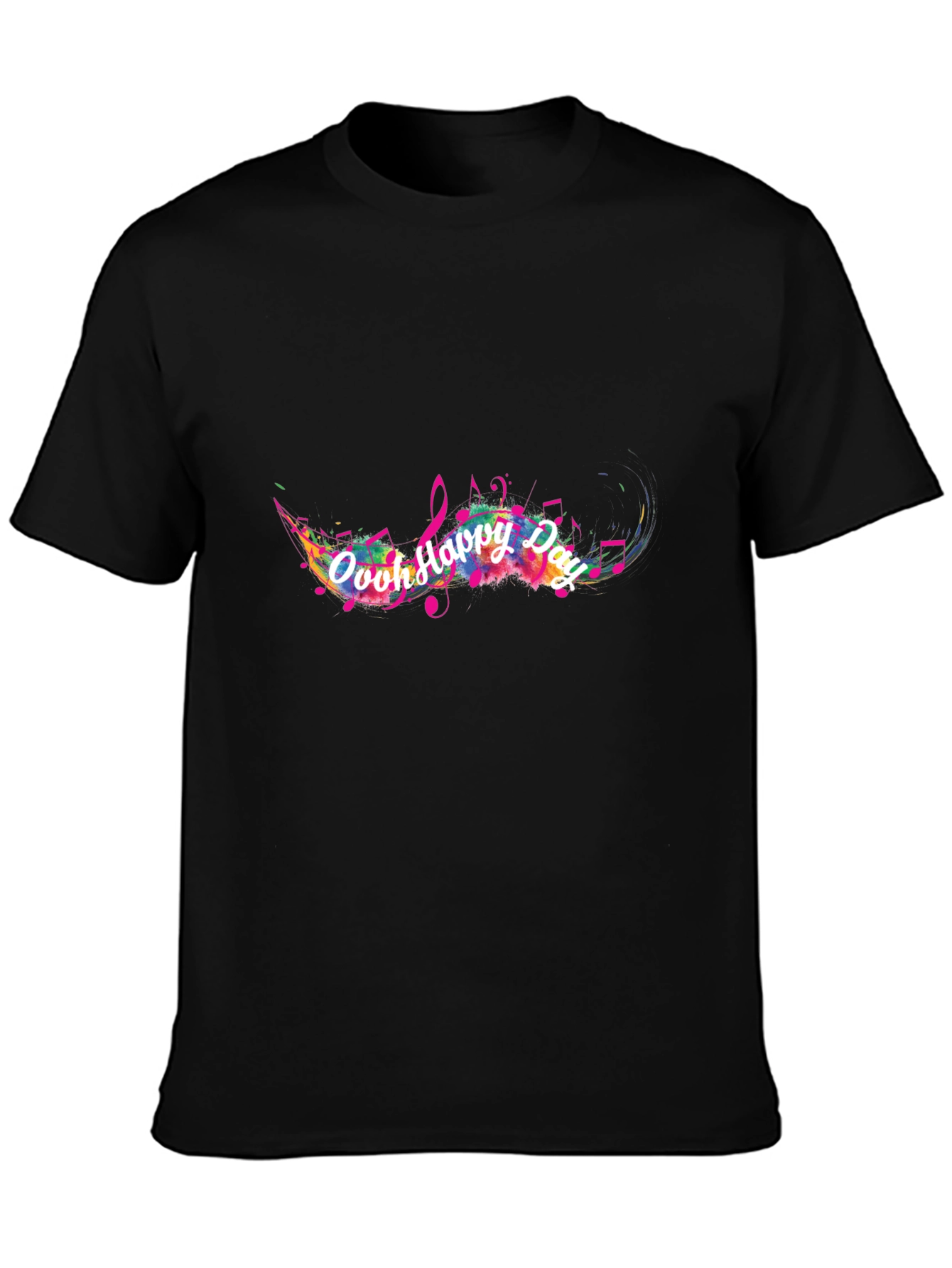 Ooh Happy Day Mens Black T-Shirt