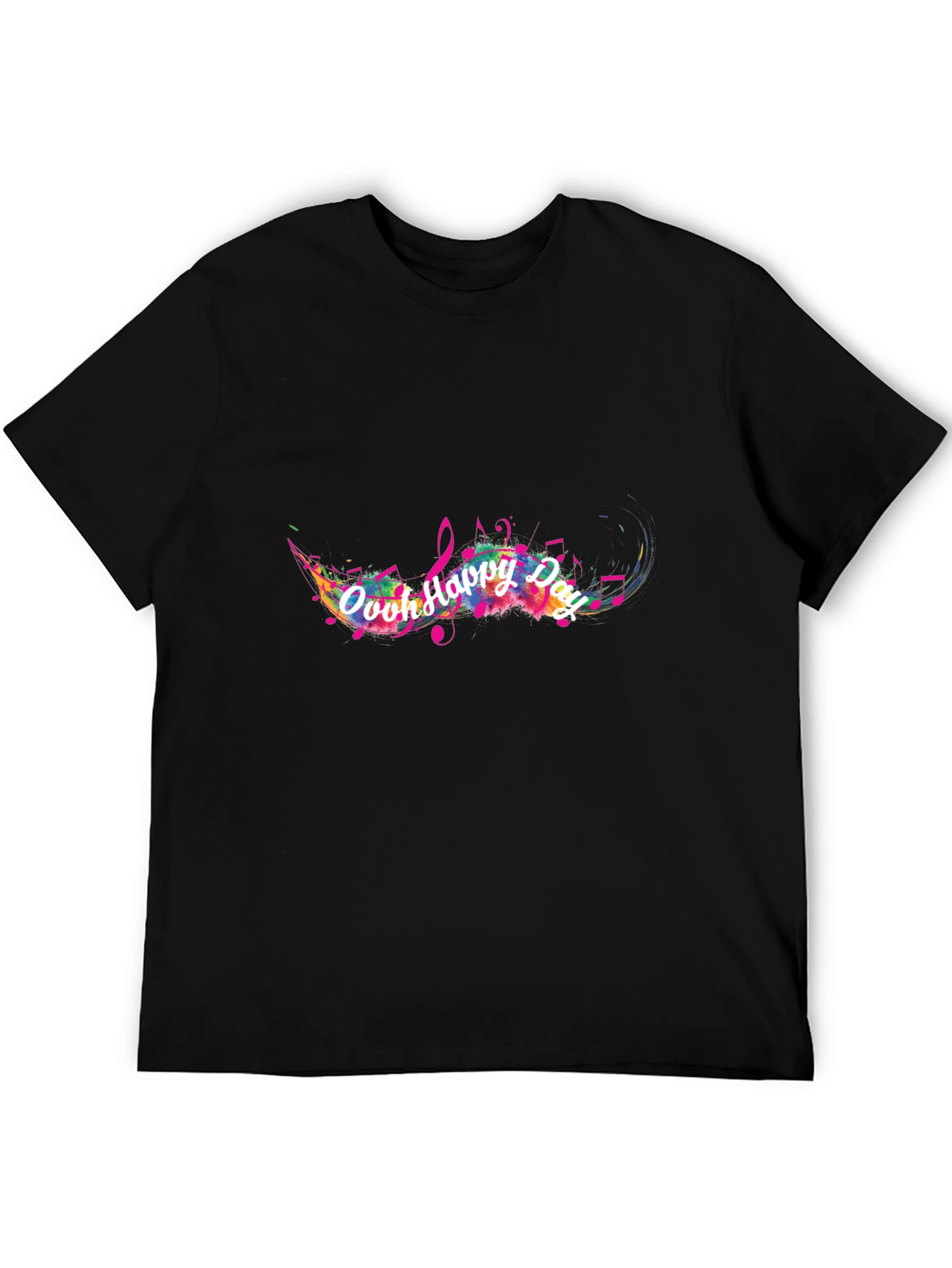 Ooh Happy Day Mens Black T-Shirt