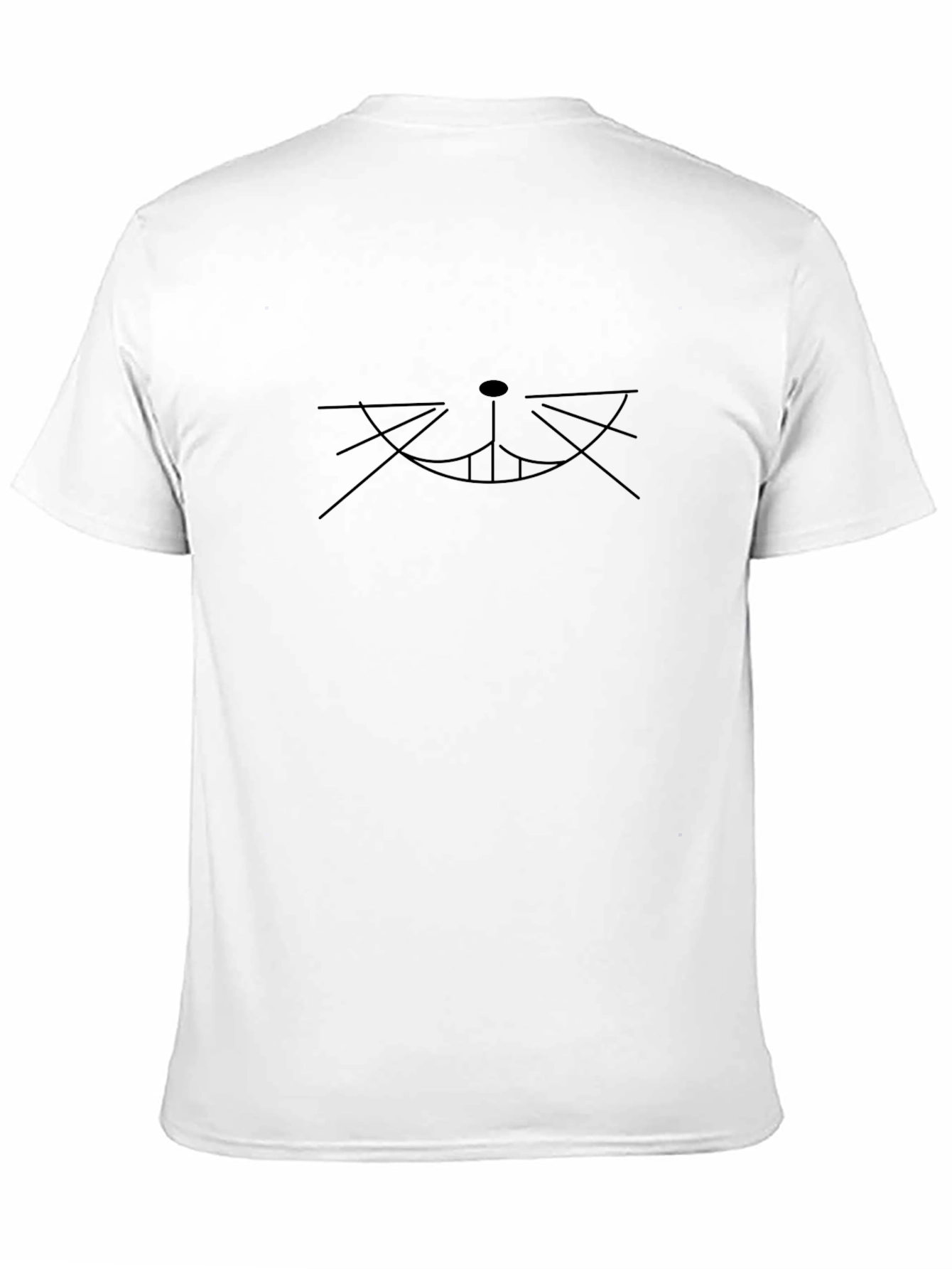 Cat Grin Graphic Tee - Minimalist Design