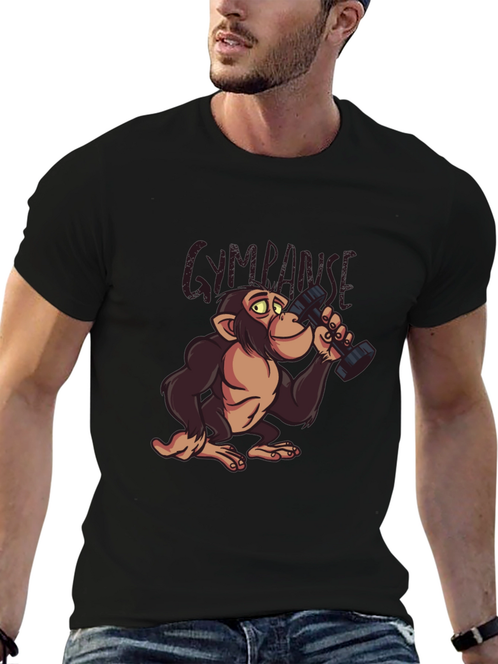 Gympanzee Black T-Shirt