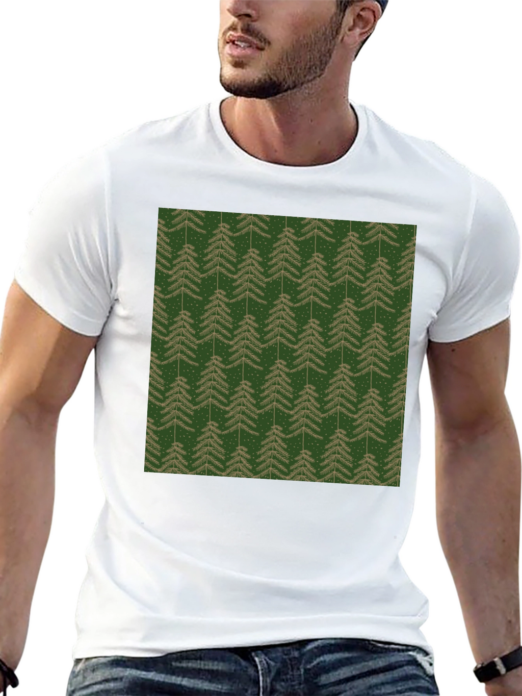 Evergreen Tree Pattern T-Shirt