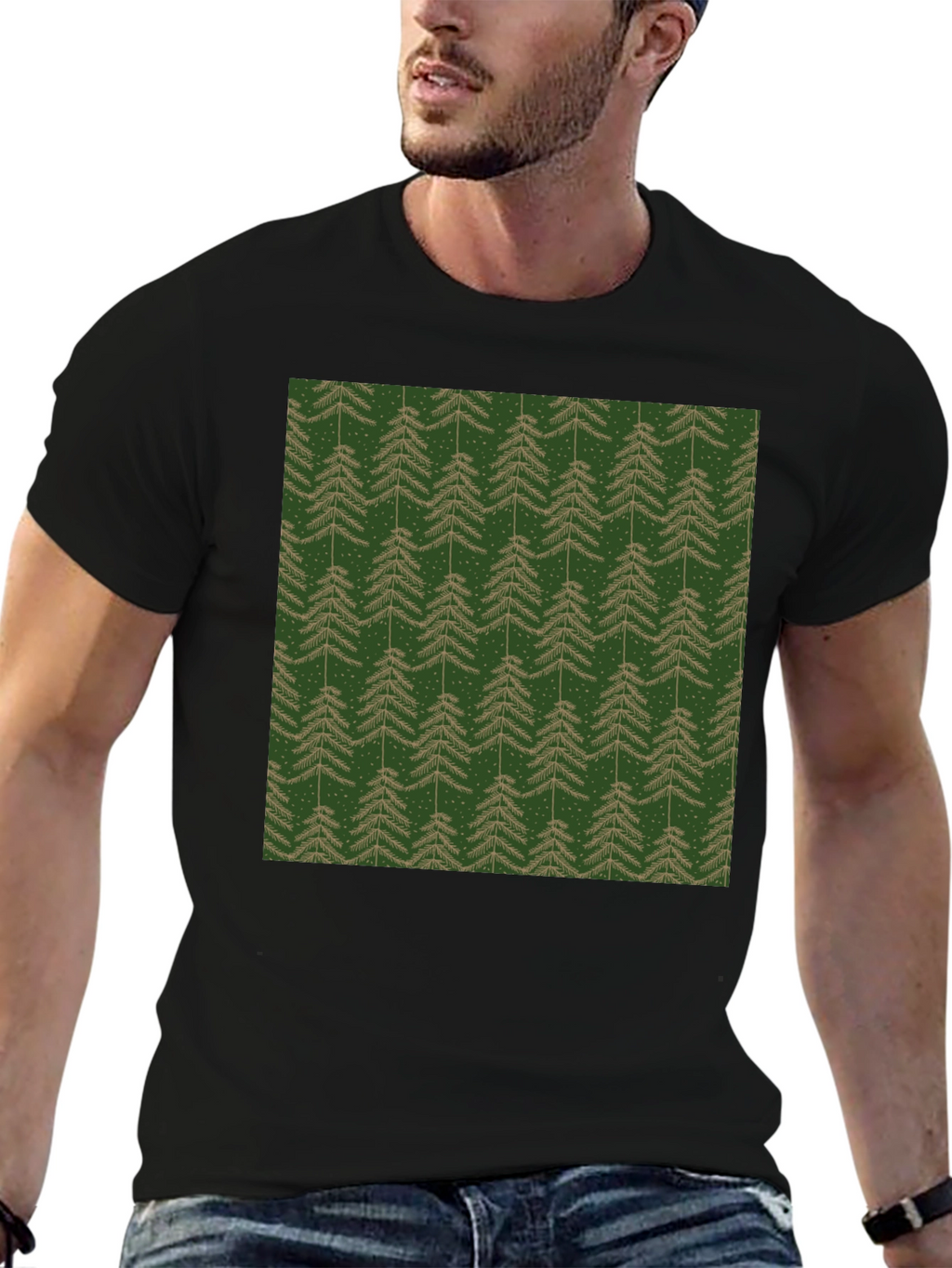 Evergreen Tree Pattern T-Shirt