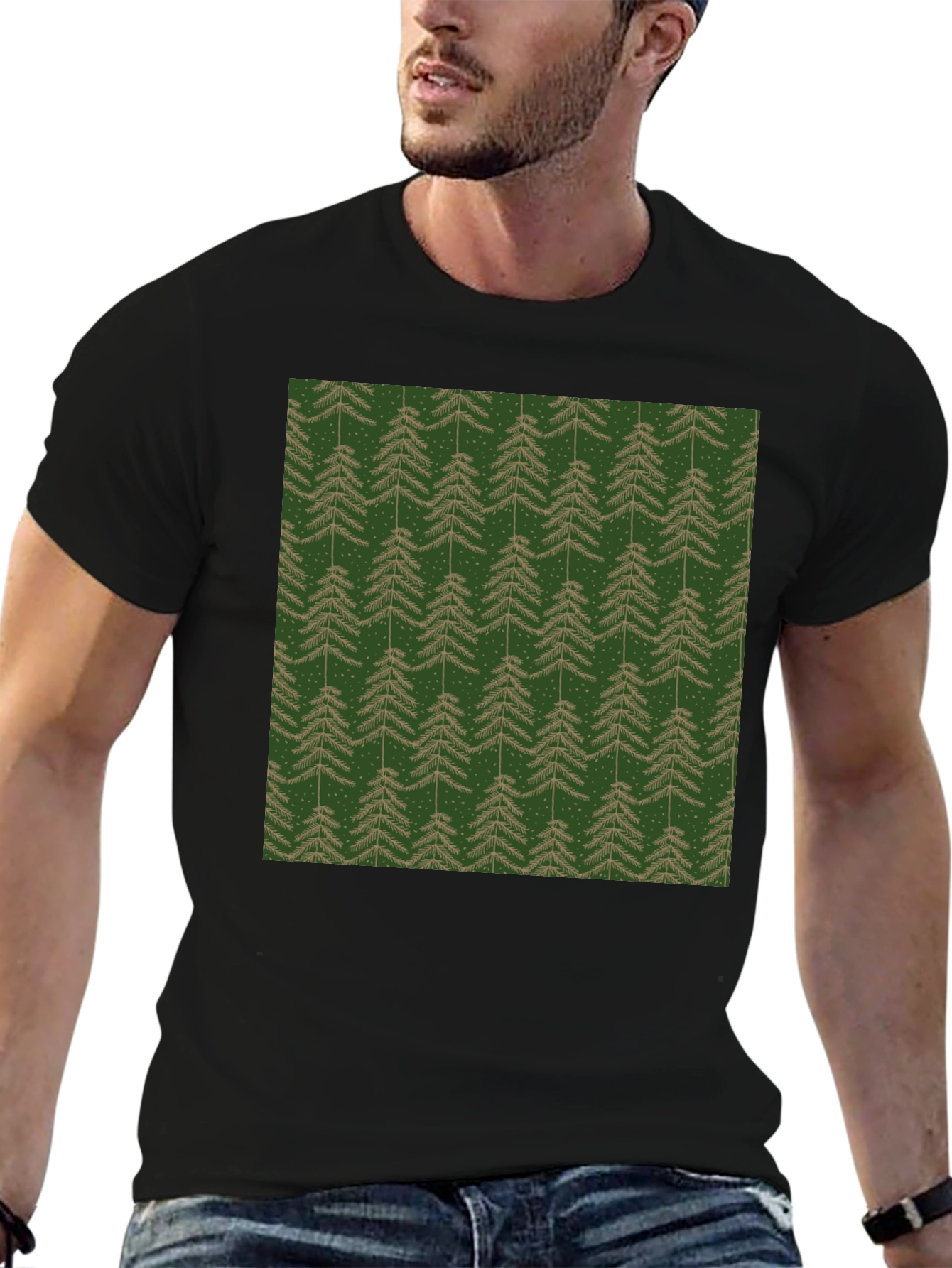 Evergreen Tree Pattern T-Shirt
