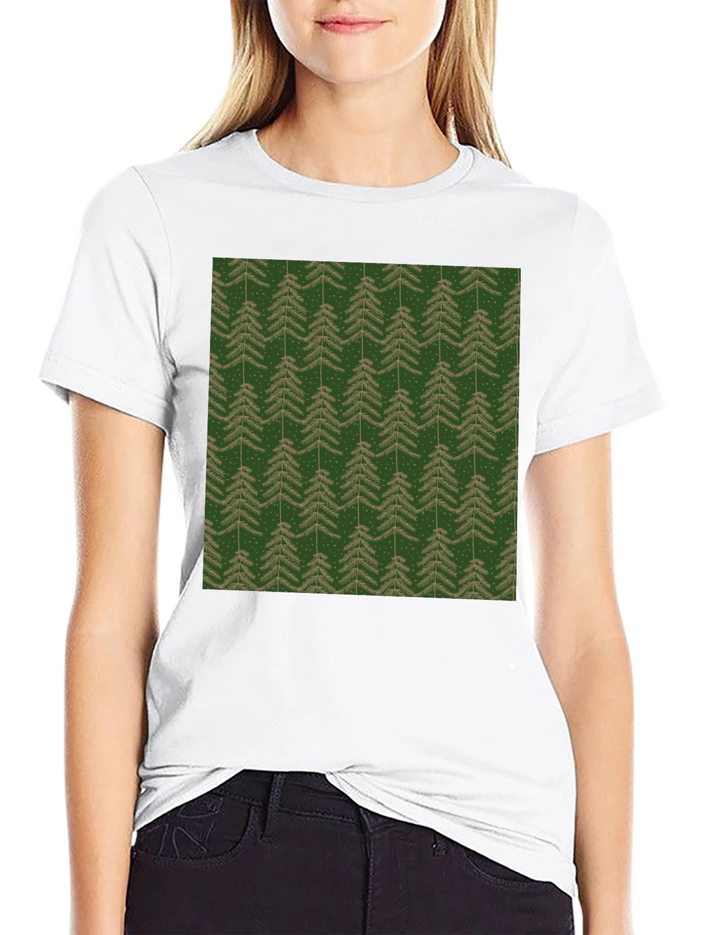 Evergreen Tree Pattern T-Shirt