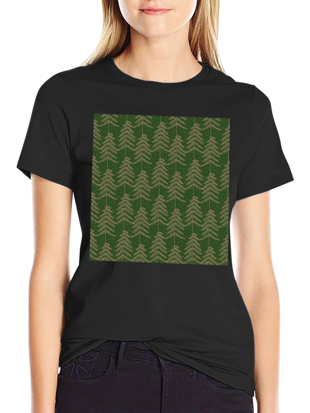 Evergreen Tree Pattern T-Shirt