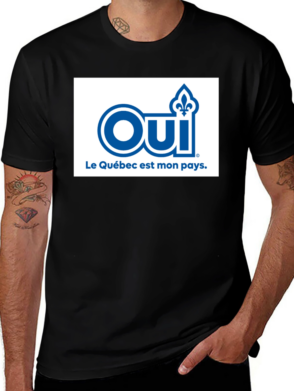 Oui Quebec T-Shirt - Patriotic French Canadian Pride