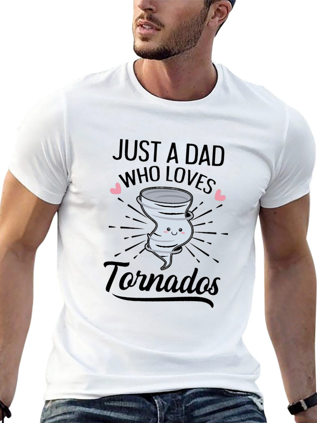Just A Dad Who Loves Tornados Graphic T-Shirt
