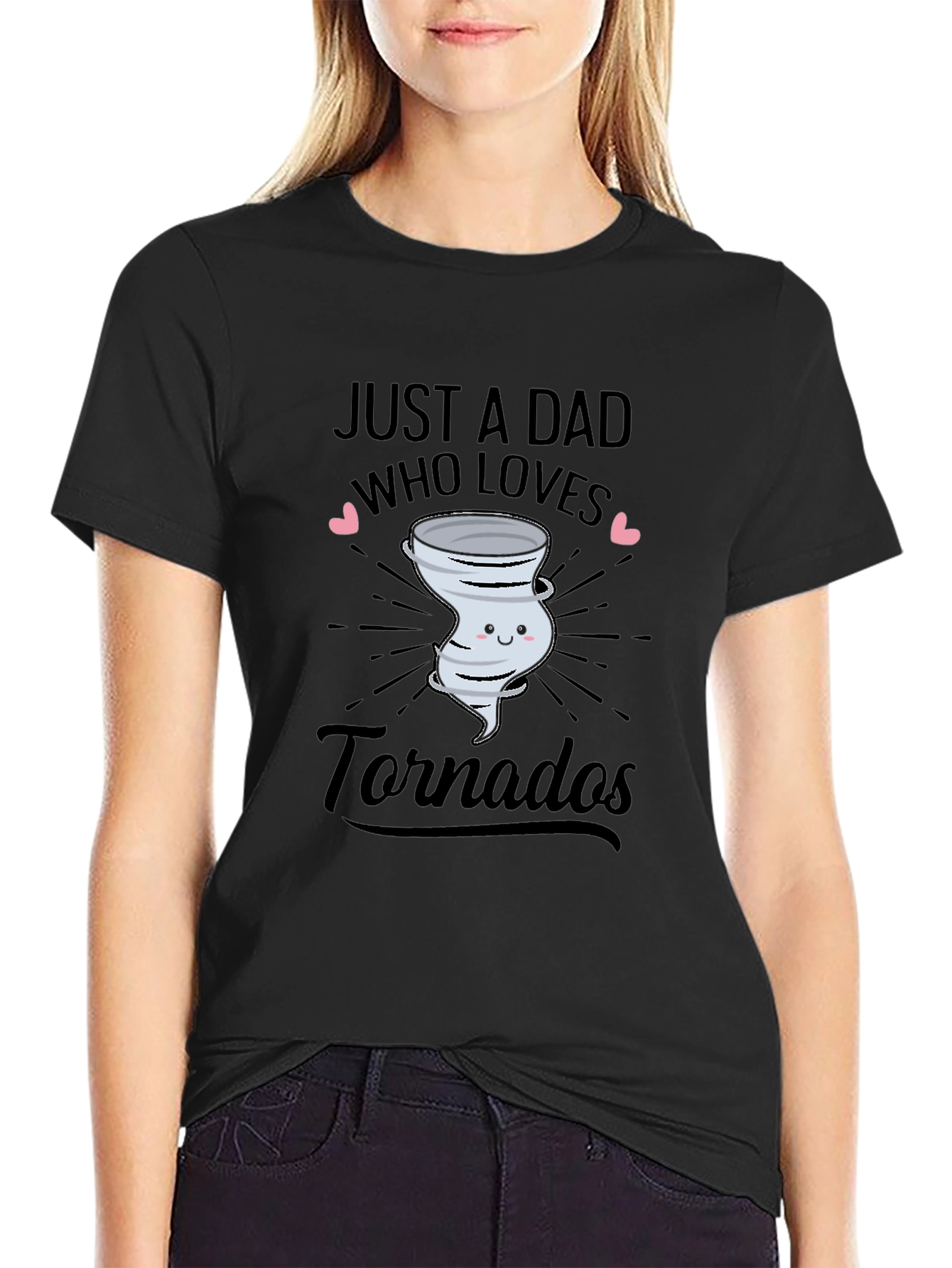 Just A Dad Who Loves Tornados Graphic T-Shirt