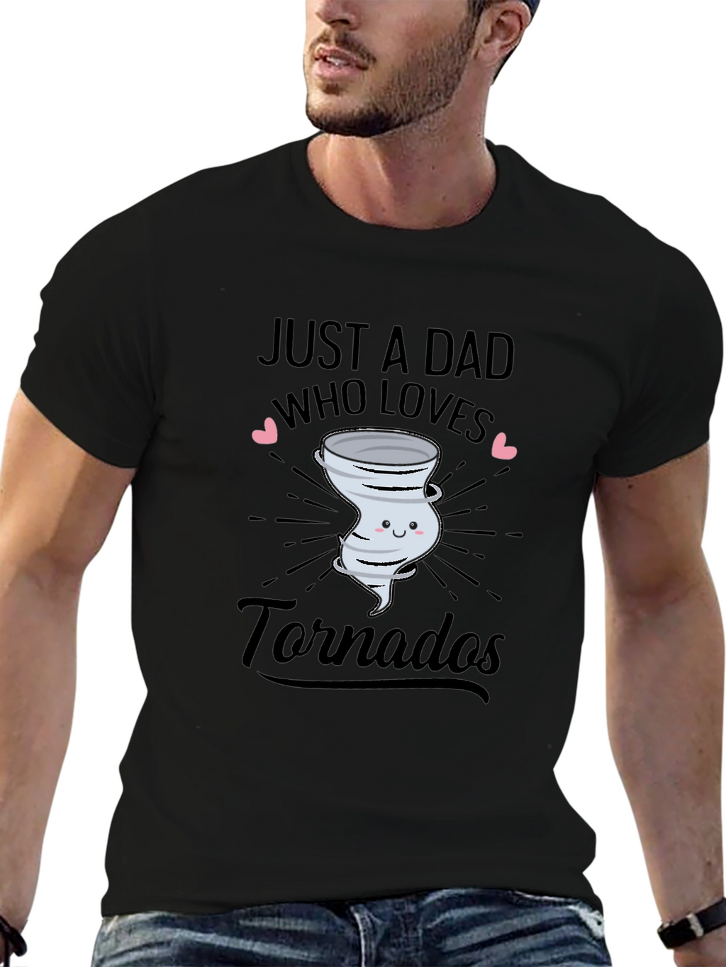 Just A Dad Who Loves Tornados Graphic T-Shirt