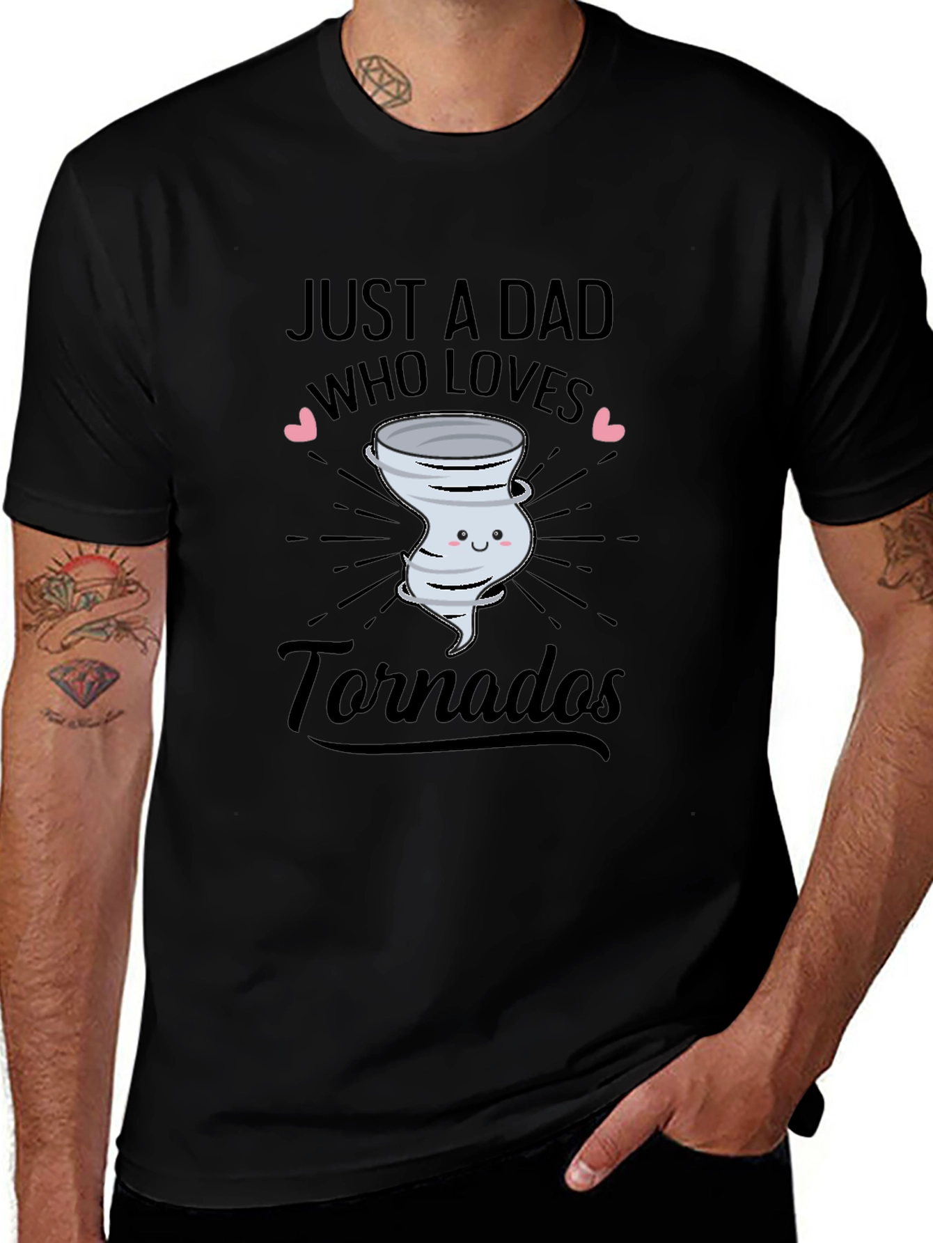 Just A Dad Who Loves Tornados Graphic T-Shirt