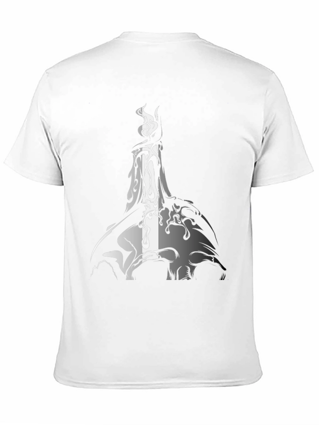 Melting Candle Graphic Print Black T-Shirt