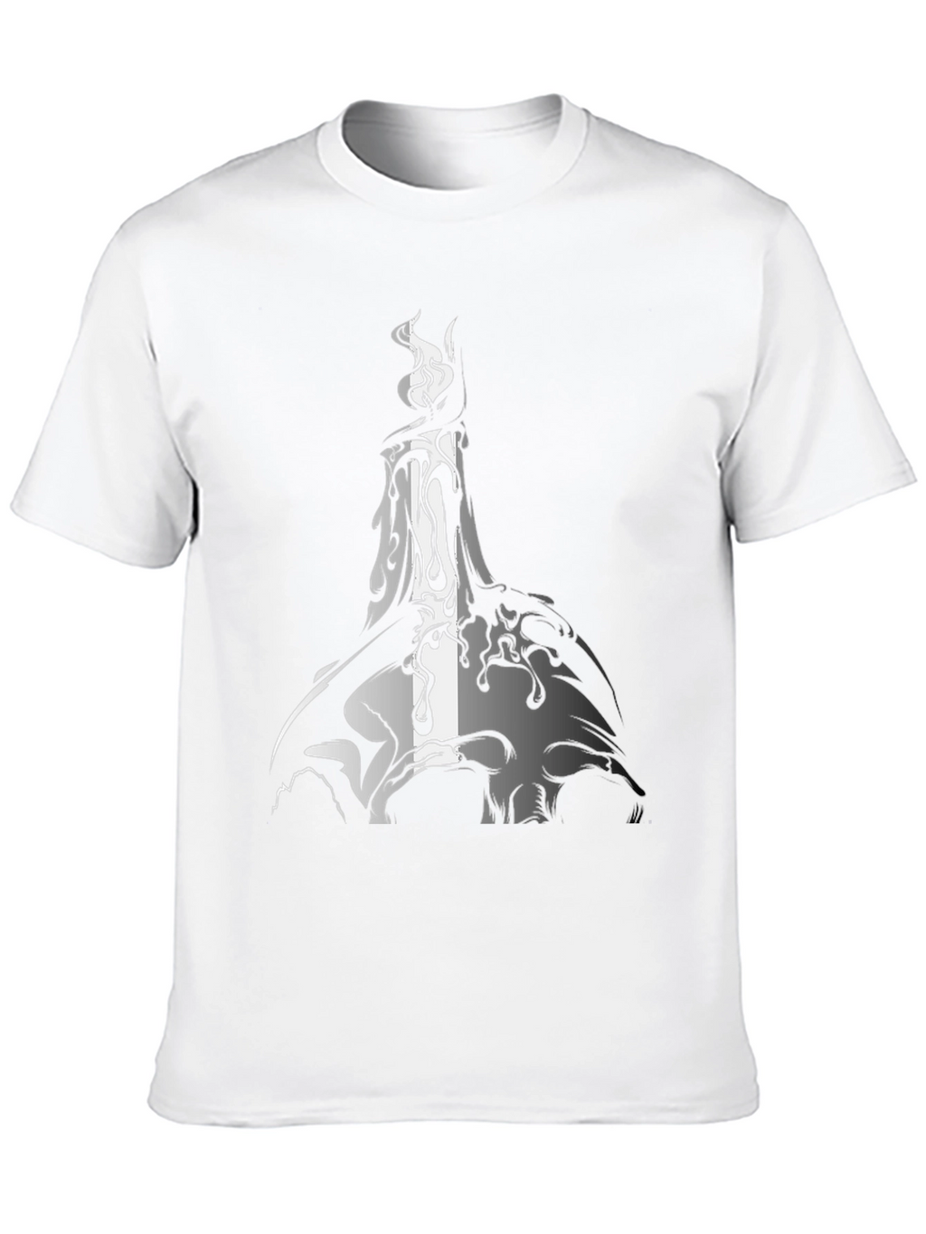 Melting Candle Graphic Print Black T-Shirt