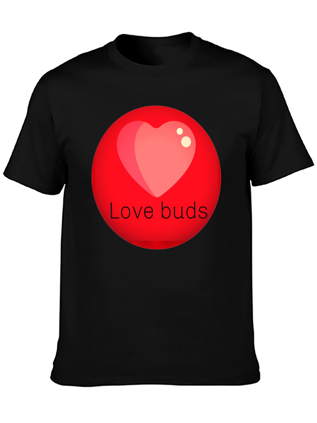 Love Buds Graphic Tee - Black Crew Neck