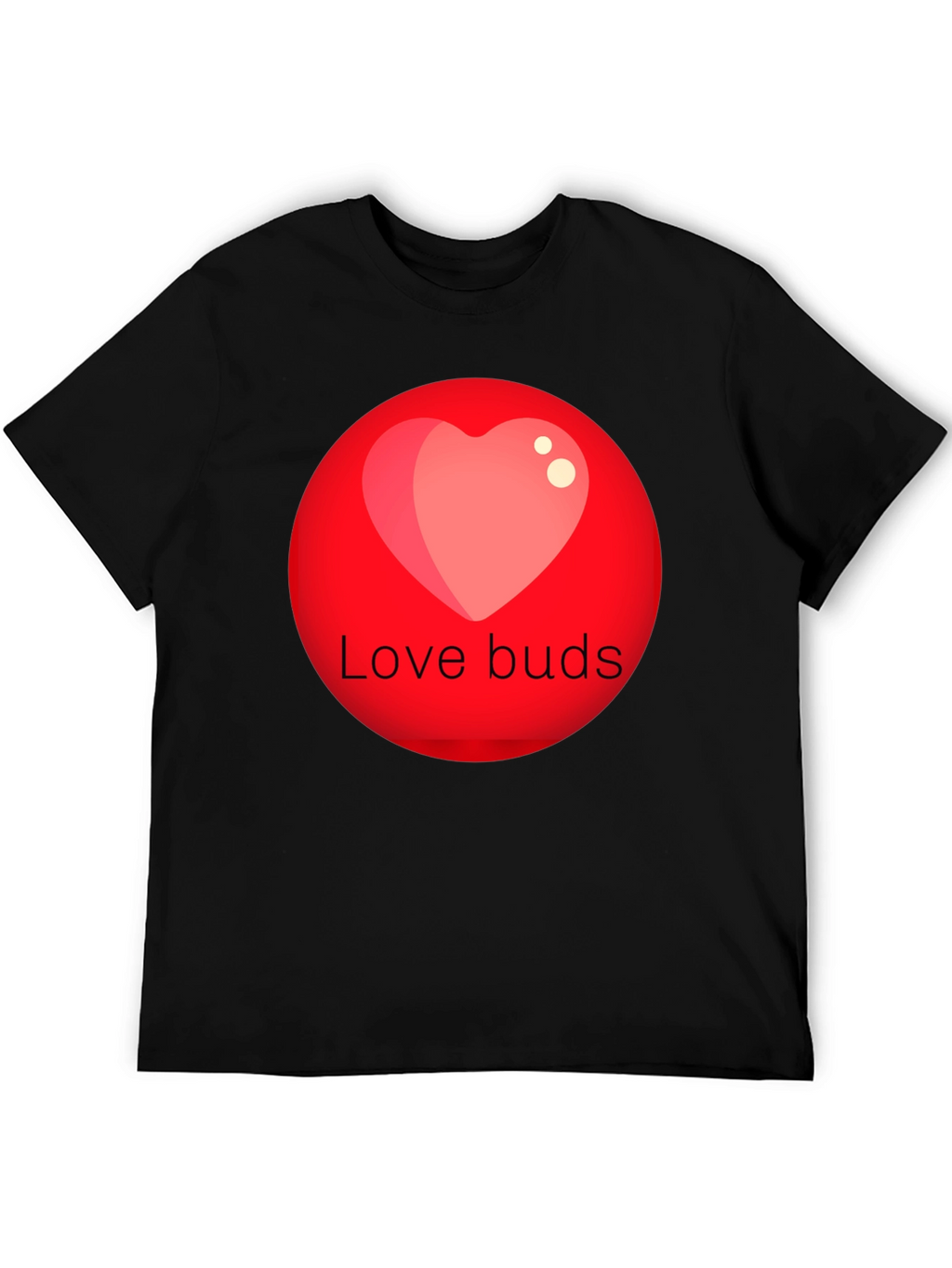 Love Buds Graphic Tee - Black Crew Neck