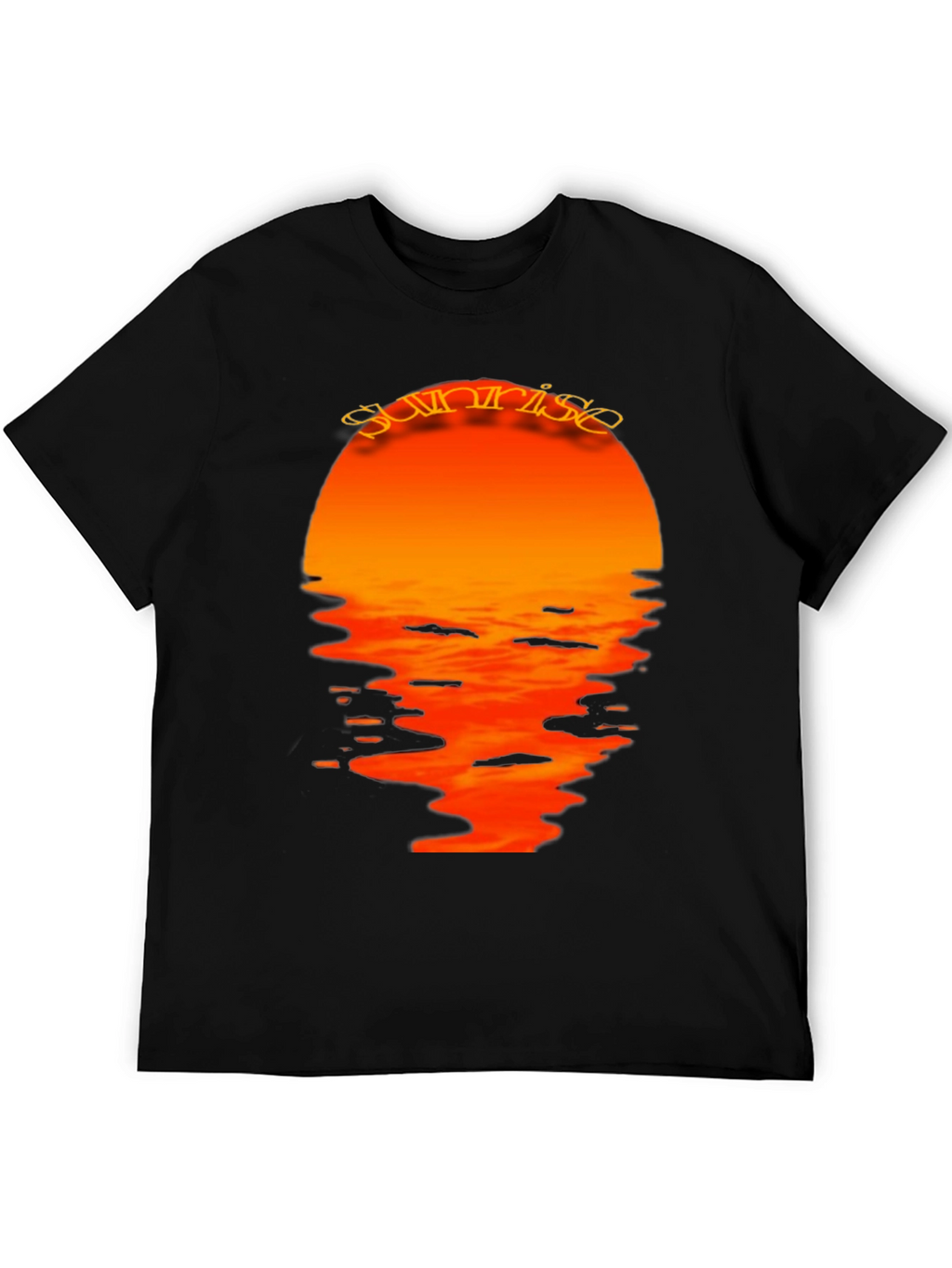 Sunrise Graphic Print Black T-Shirt