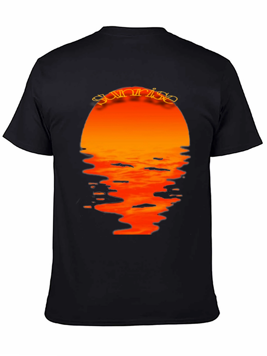 Sunrise Graphic Print Black T-Shirt
