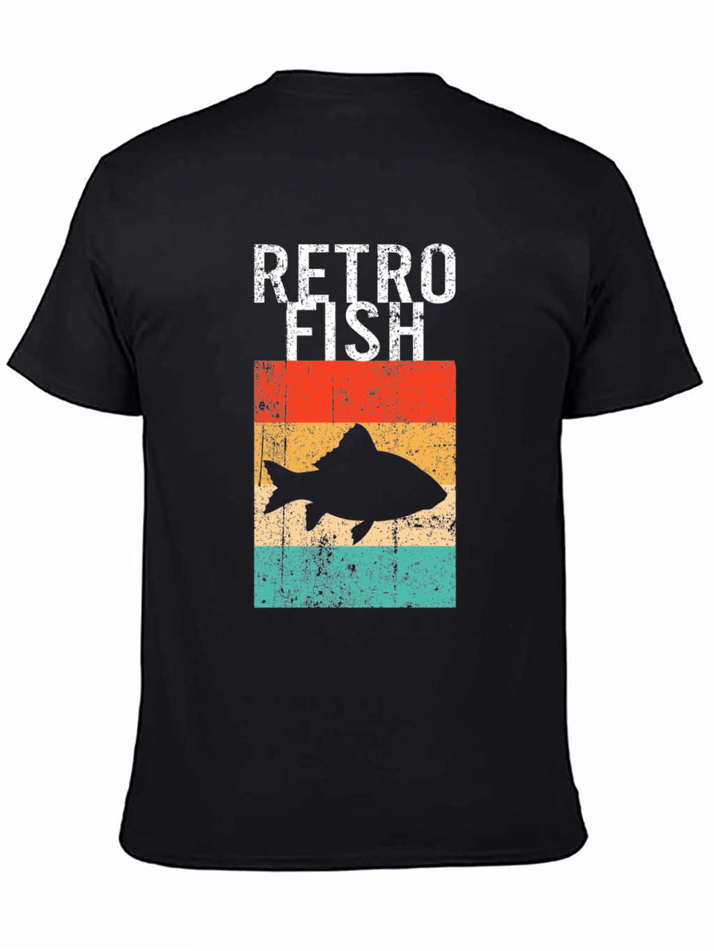 Retro Fish Graphic Tee - Black