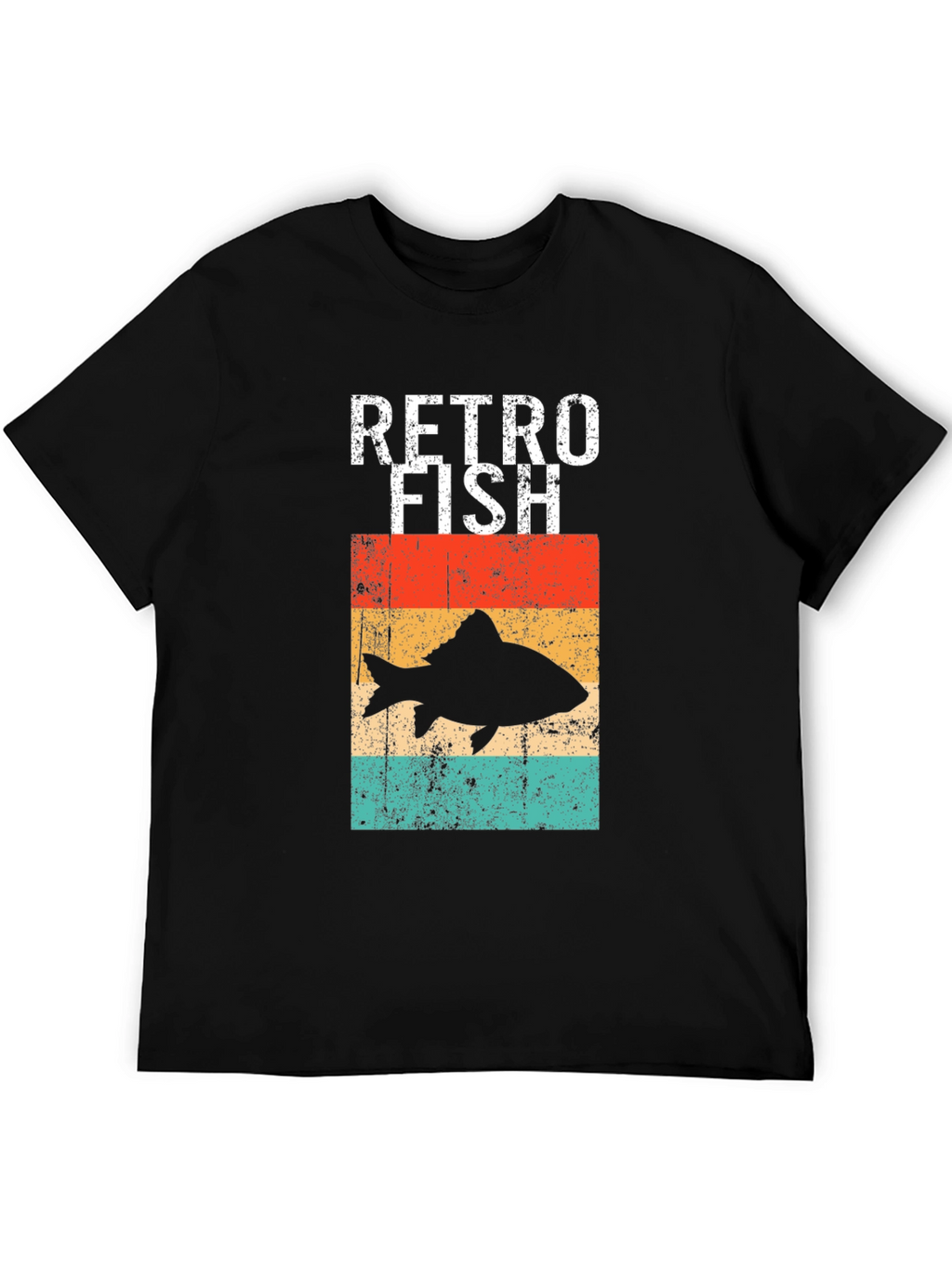Retro Fish Graphic Tee - Black