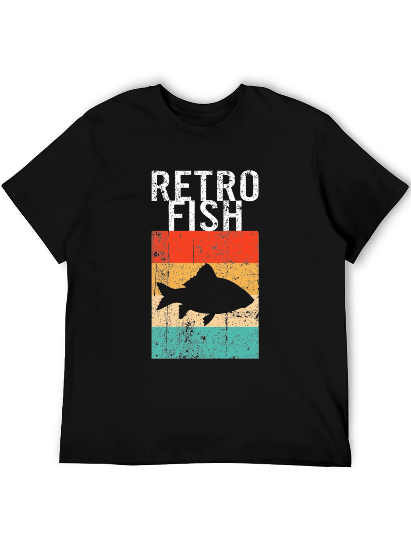 Retro Fish Graphic Tee - Black