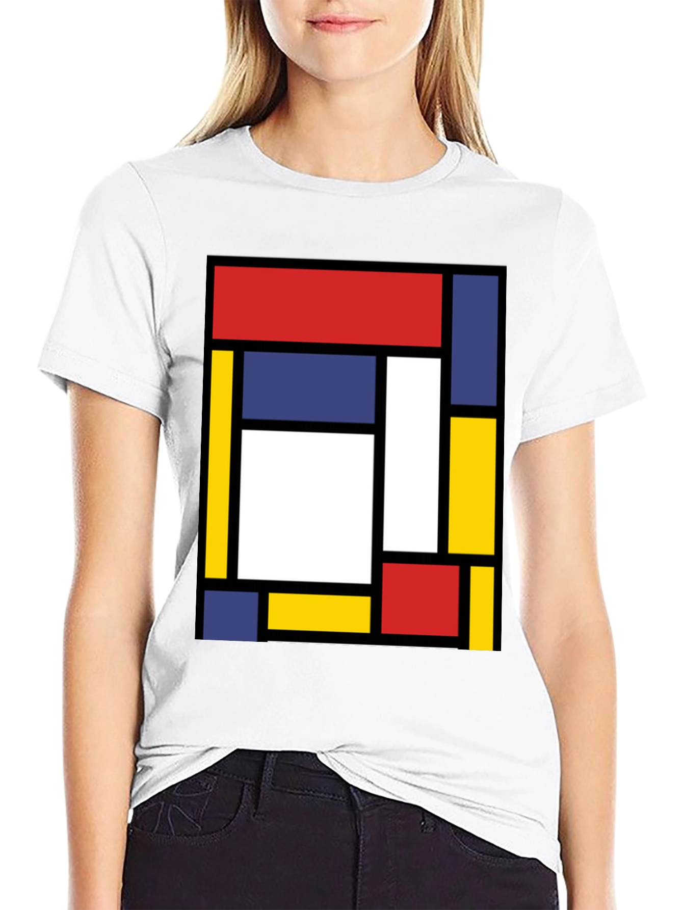 Modern Art Graphic Tee - Mondrian Style