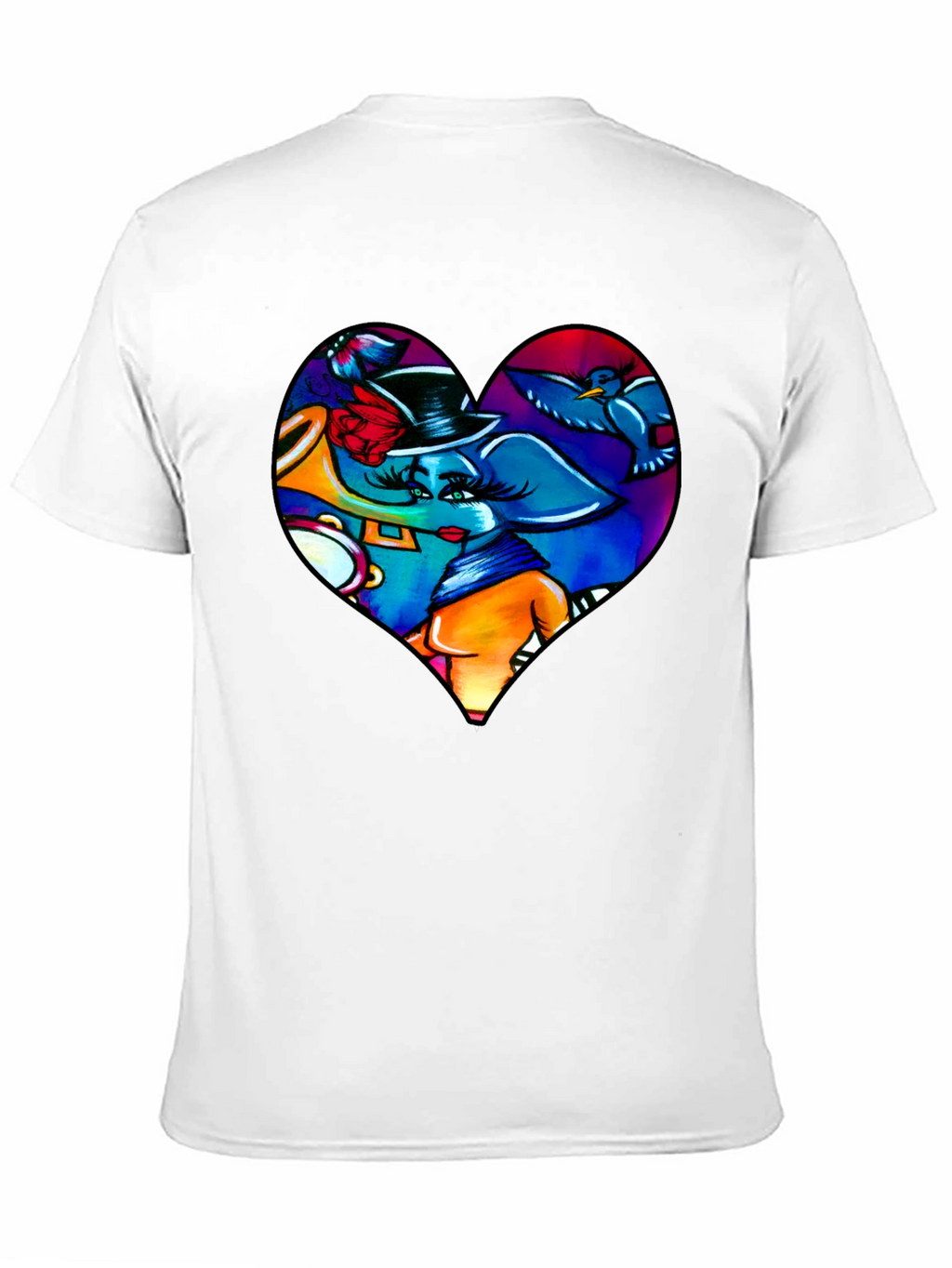 Heart Elephant Music Lover T-Shirt