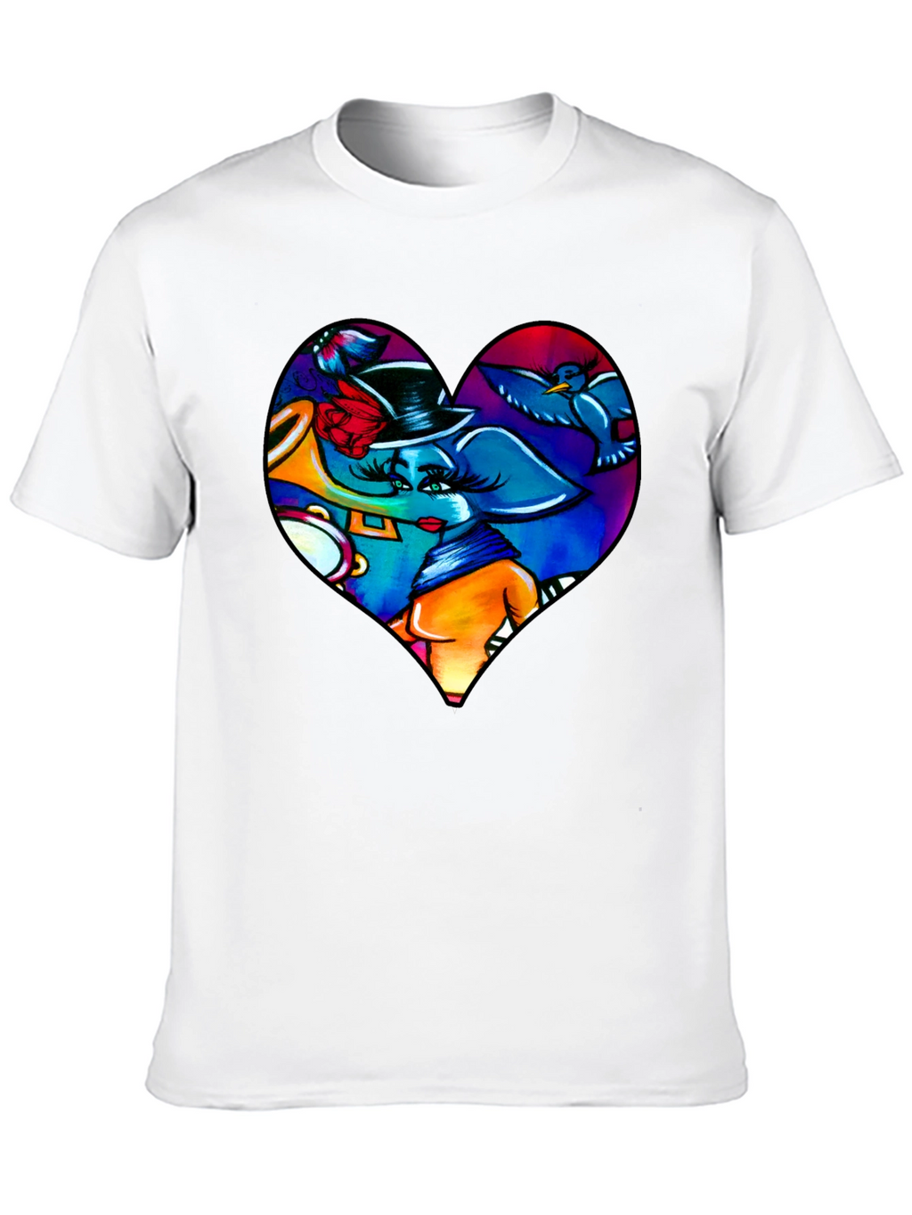 Heart Elephant Music Lover T-Shirt