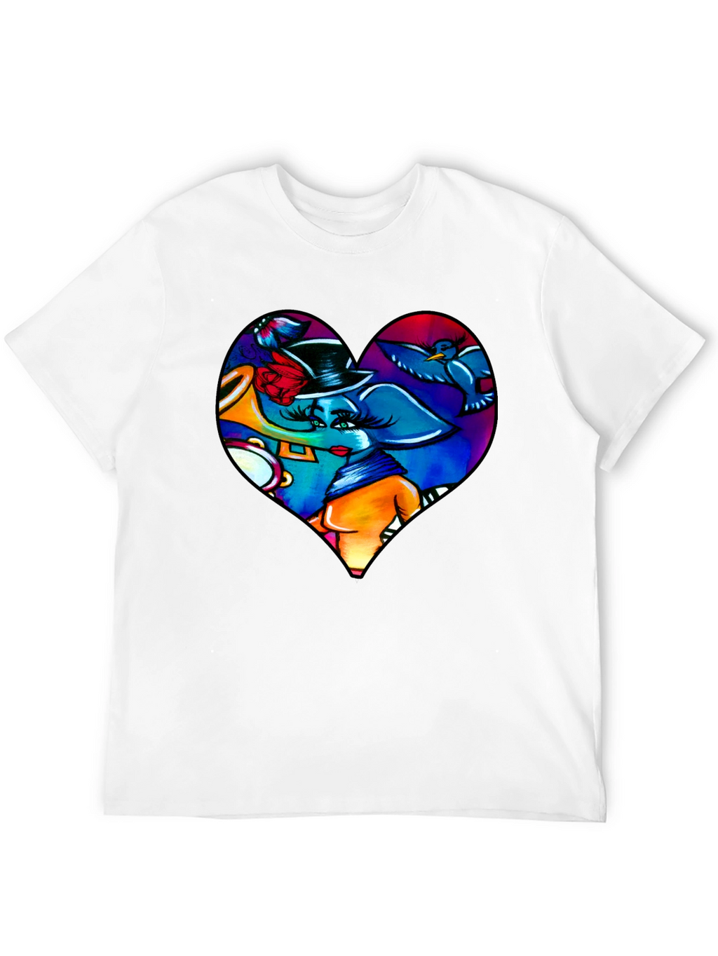 Heart Elephant Music Lover T-Shirt