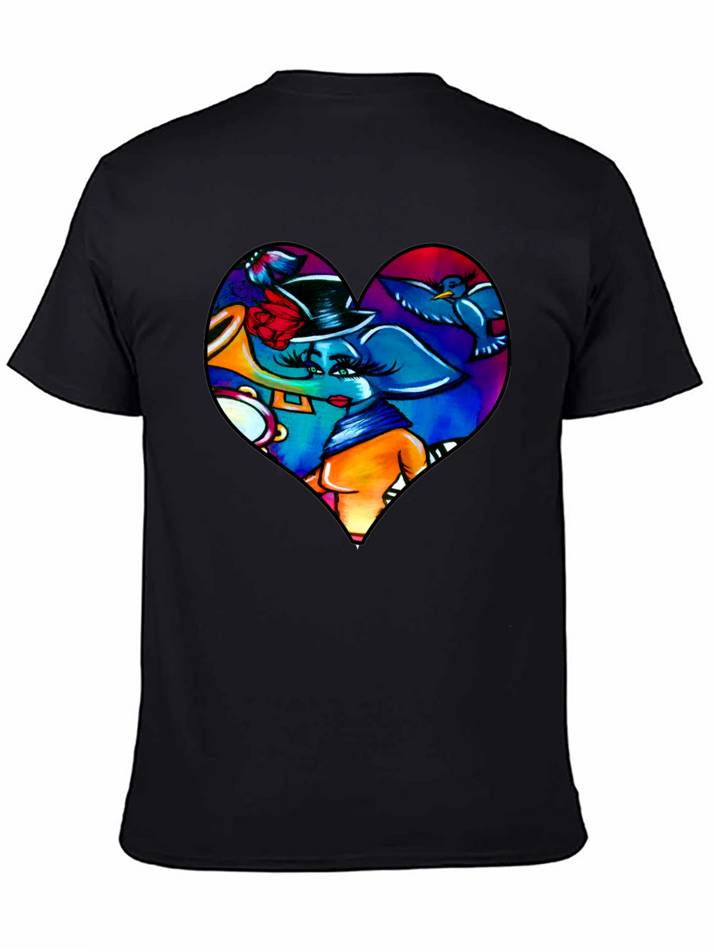 Heart Elephant Music Lover T-Shirt