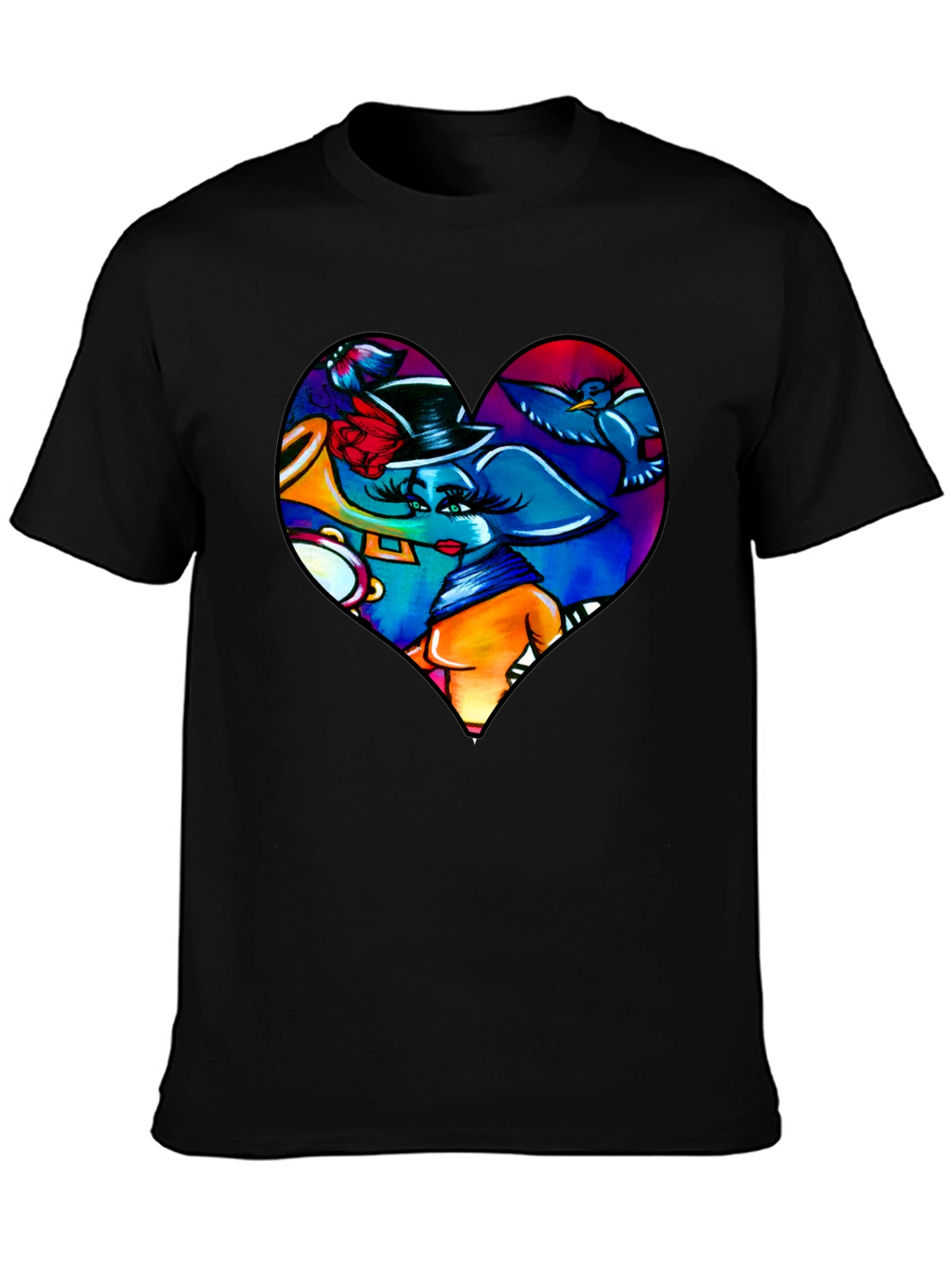 Heart Elephant Music Lover T-Shirt