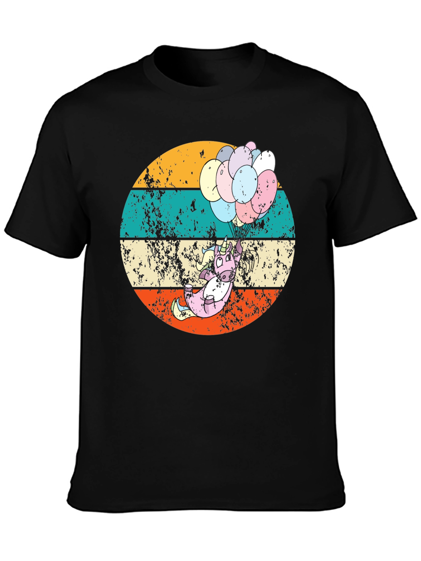 Retro Unicorn Balloons Graphic Tee