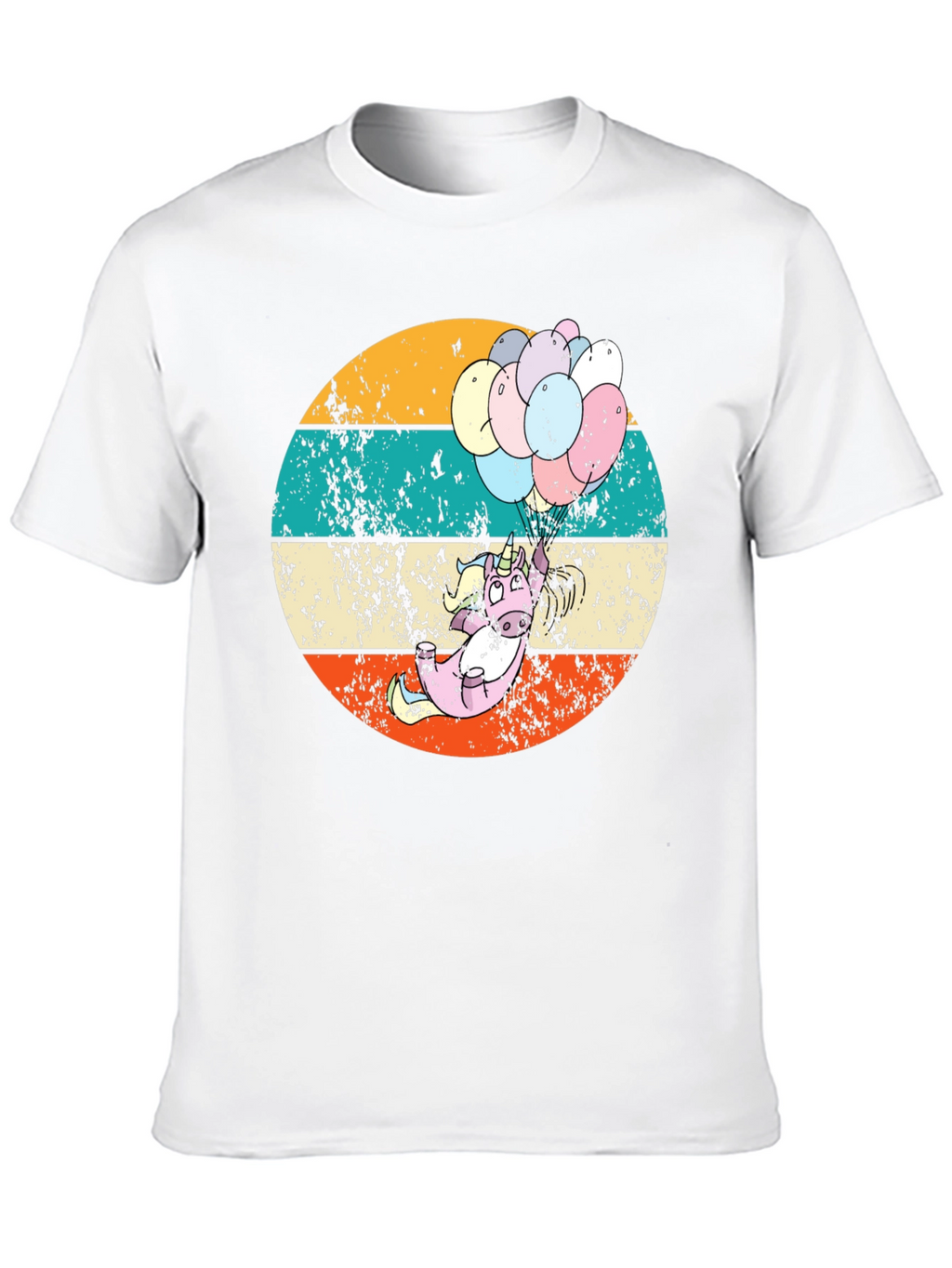 Retro Unicorn Balloons Graphic Tee