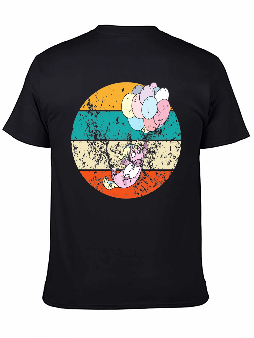 Retro Unicorn Balloons Graphic Tee