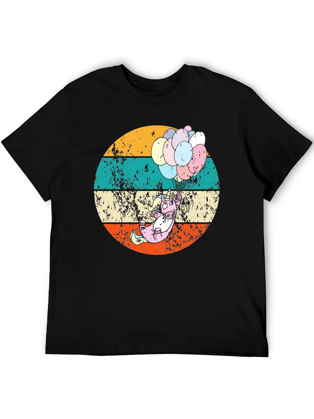 Retro Unicorn Balloons Graphic Tee