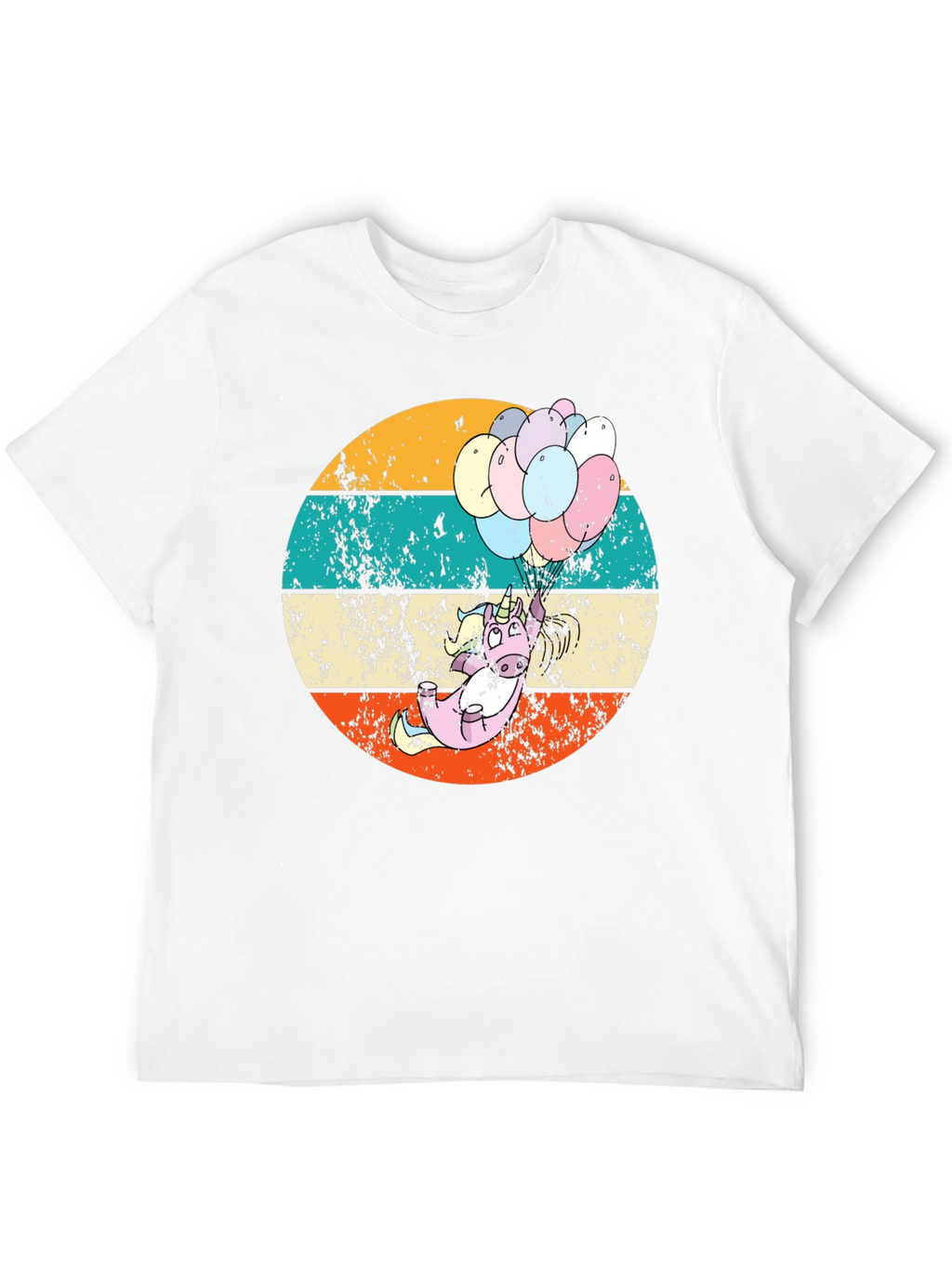 Retro Unicorn Balloons Graphic Tee
