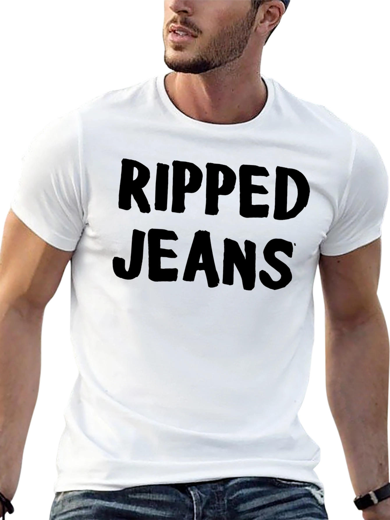 Ripped Jeans Graphic T-Shirt - Unisex Style