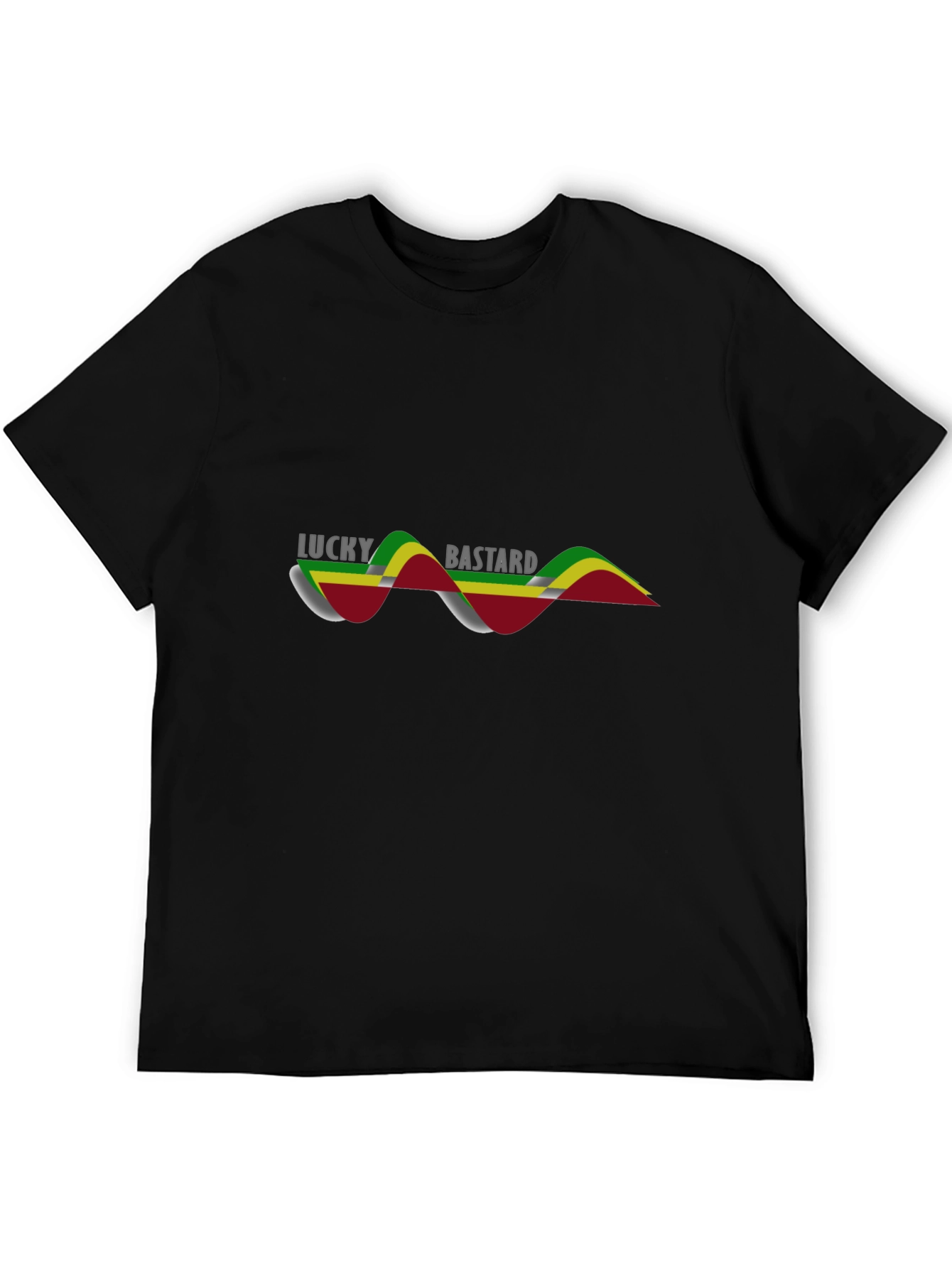 Lucky Bastard Graphic Tee - Mens Black T-Shirt