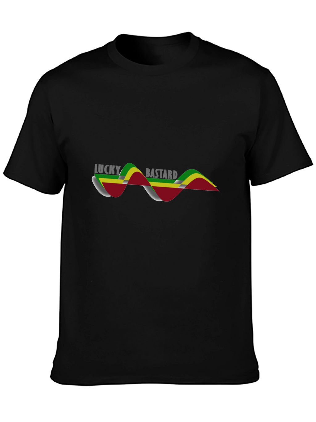 Lucky Bastard Graphic Tee - Mens Black T-Shirt