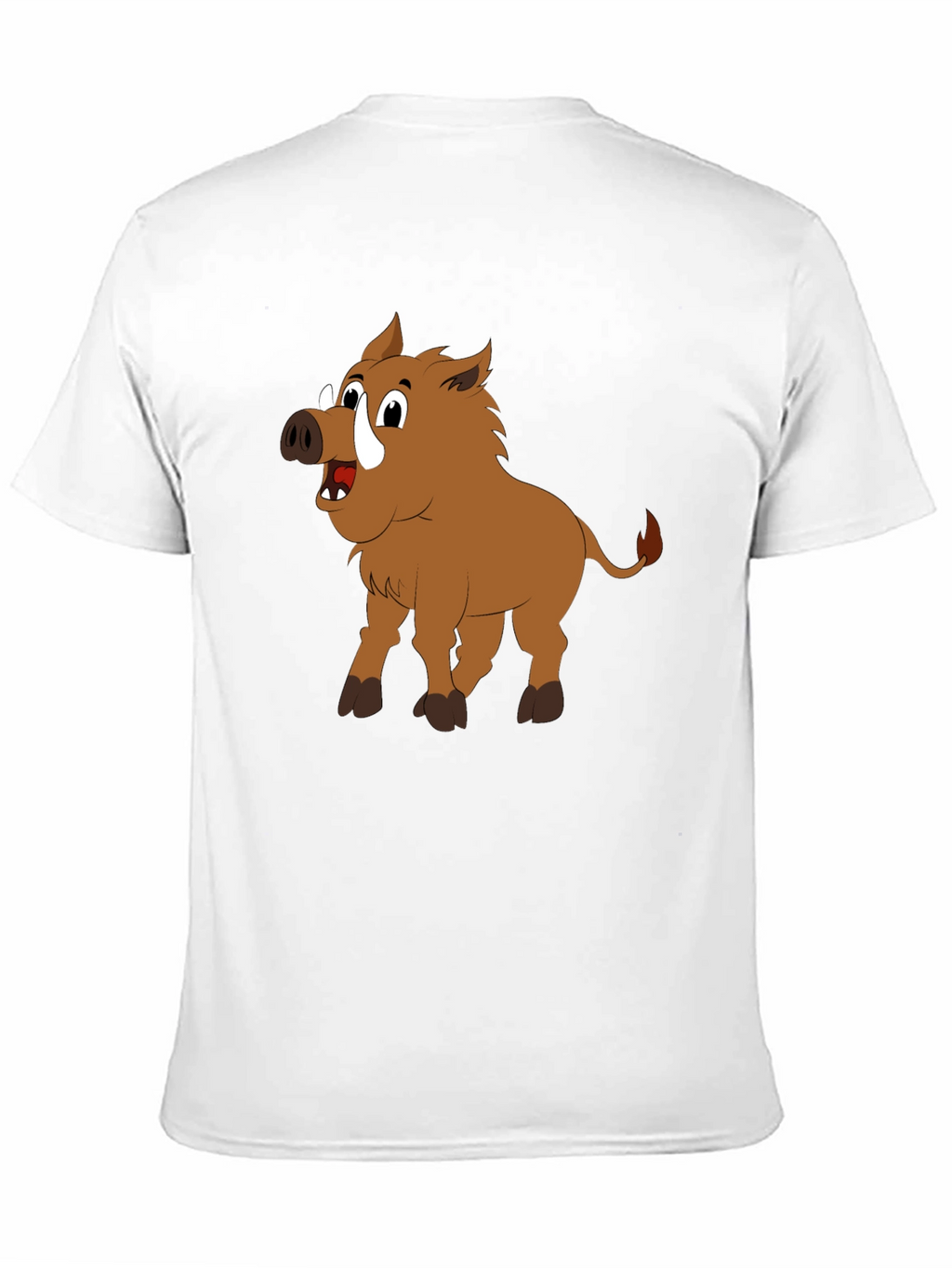 Boar Cartoon Black T-Shirt
