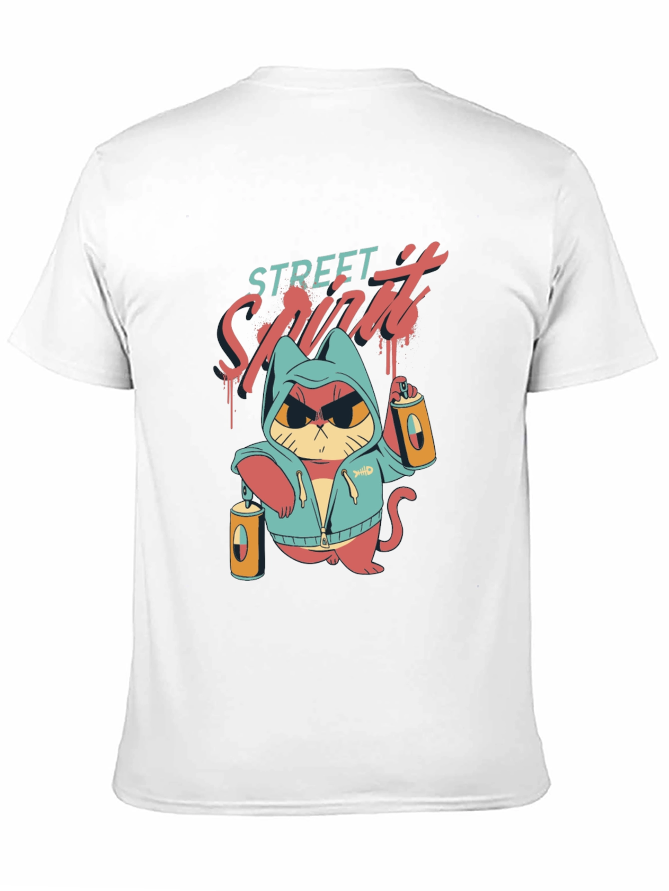 Street Spirit Cat Graphic T-Shirt