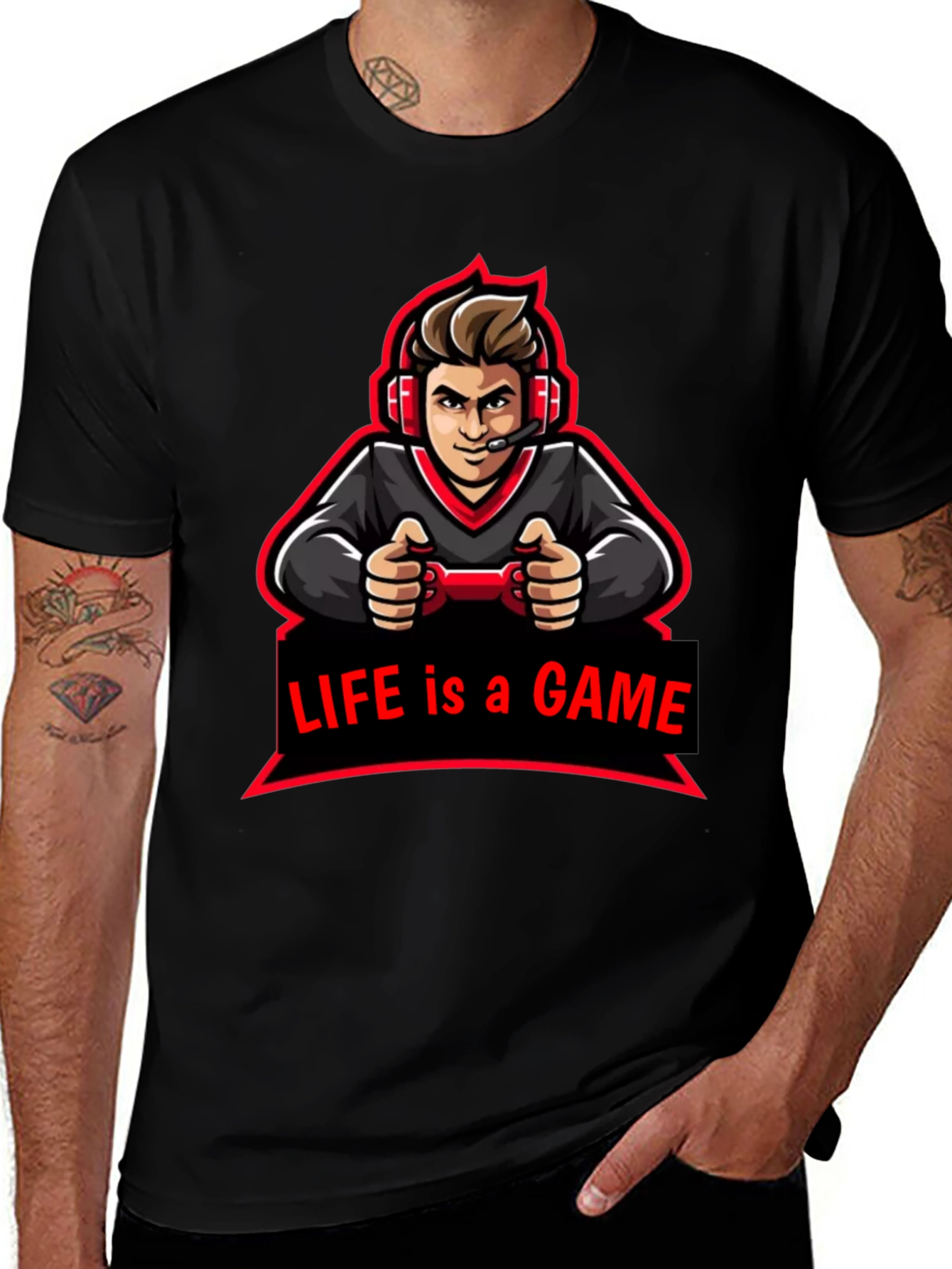 Life is a Game Graphic Tee - Gamer Style T-Shirt