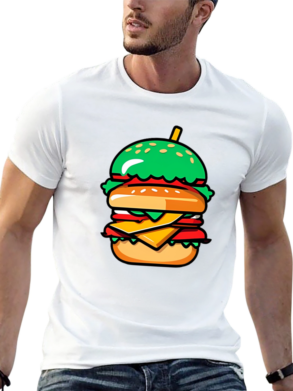 Burger Graphic Tee - Casual Comfort