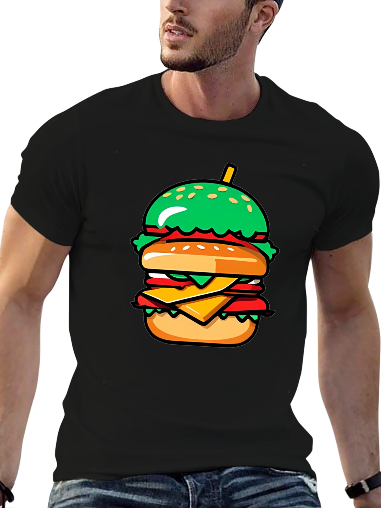 Burger Graphic Tee - Casual Comfort