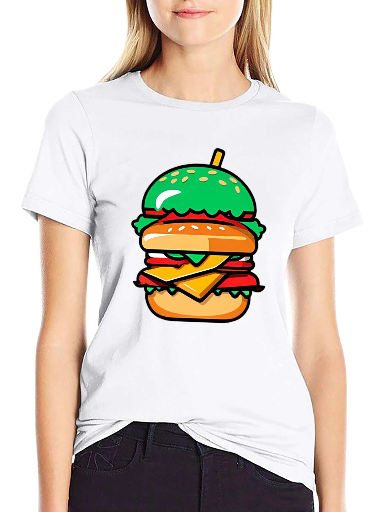 Burger Graphic Tee - Casual Comfort