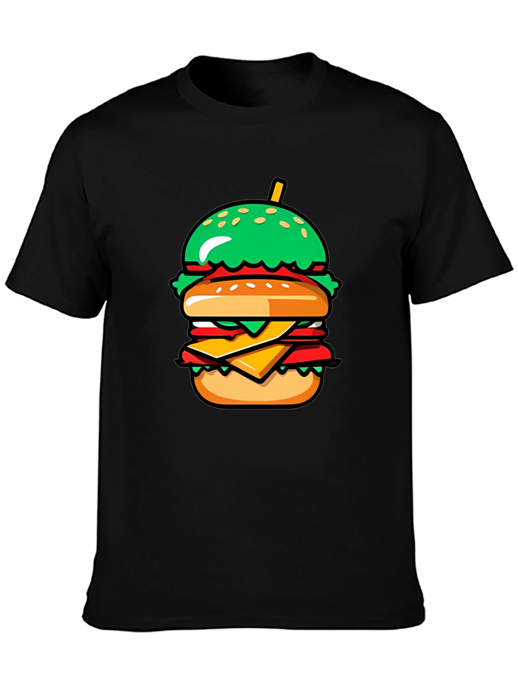 Burger Graphic Tee - Casual Comfort